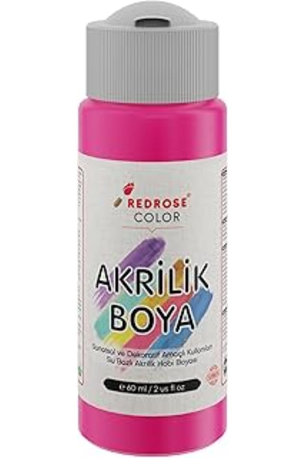 Qedii Red Rose Fuşya Akrilik Boya 60 Ml