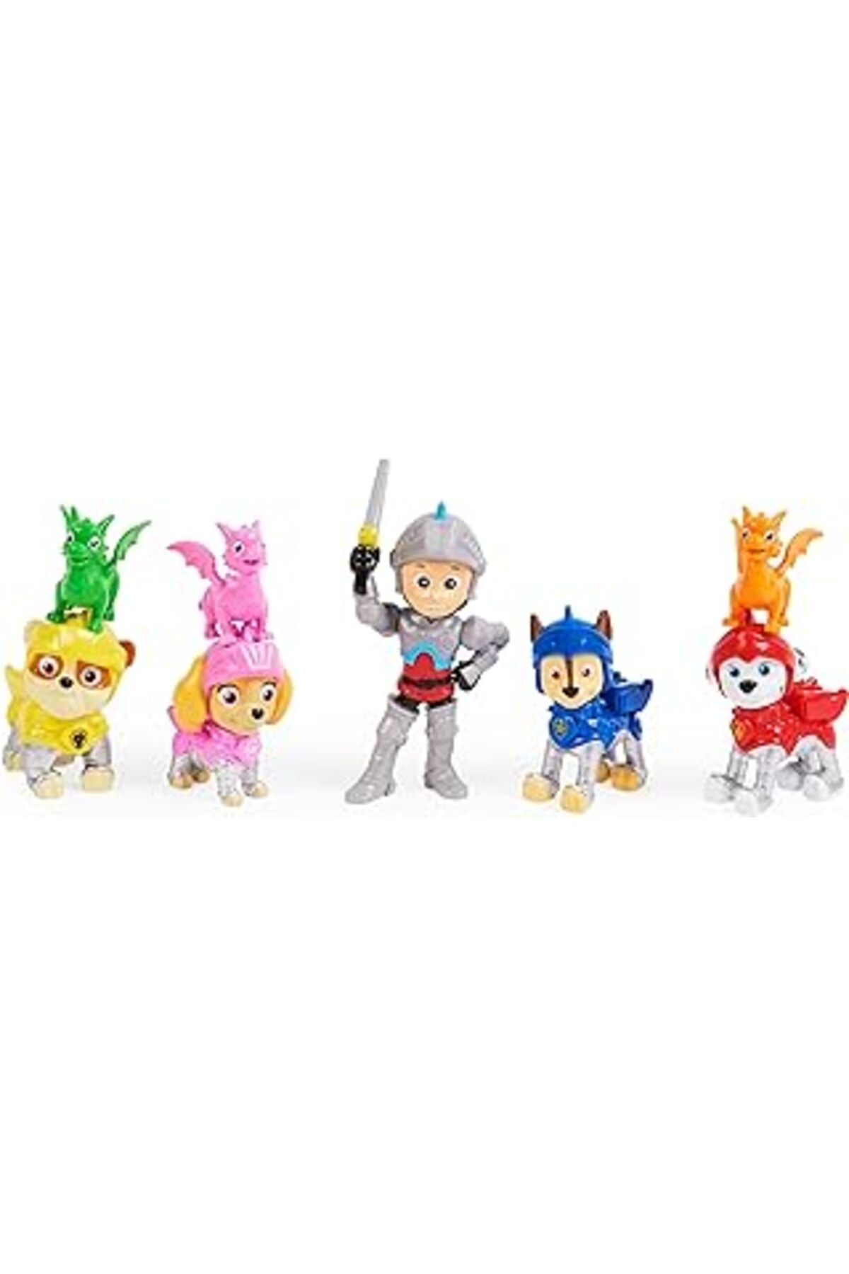 Qedii Paw Patrol Paw Devriye Kurtarma Şövalyeleri Ryder Ve Yavrular Şekil Hediye Paketi Ile 8 Oyuncak Rak