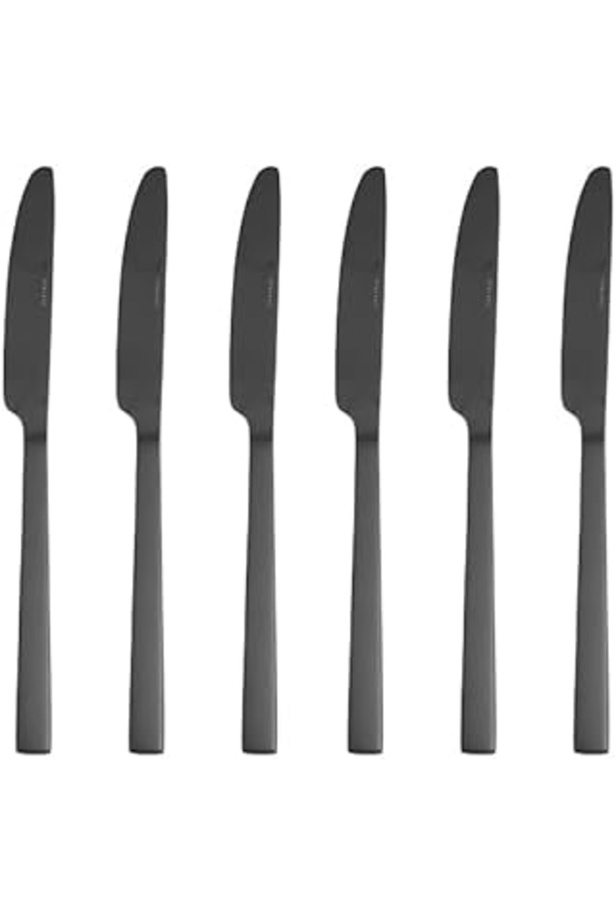 Mu Art Ahşap Mat Siyah Yemek Bıçağı 24cm 6 Adet