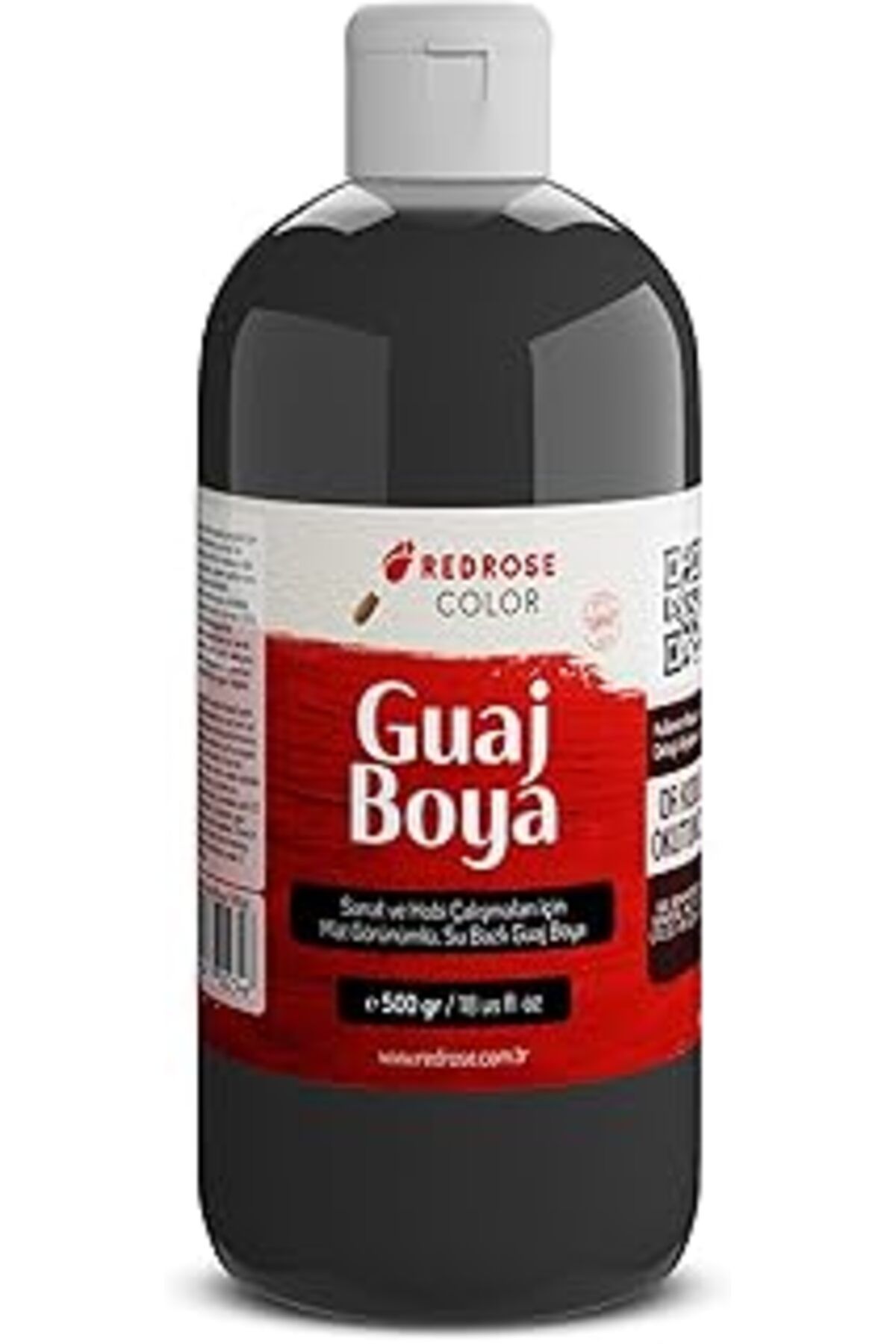 Qedii Red Rose Siyah Guaj Boya 500 Gr