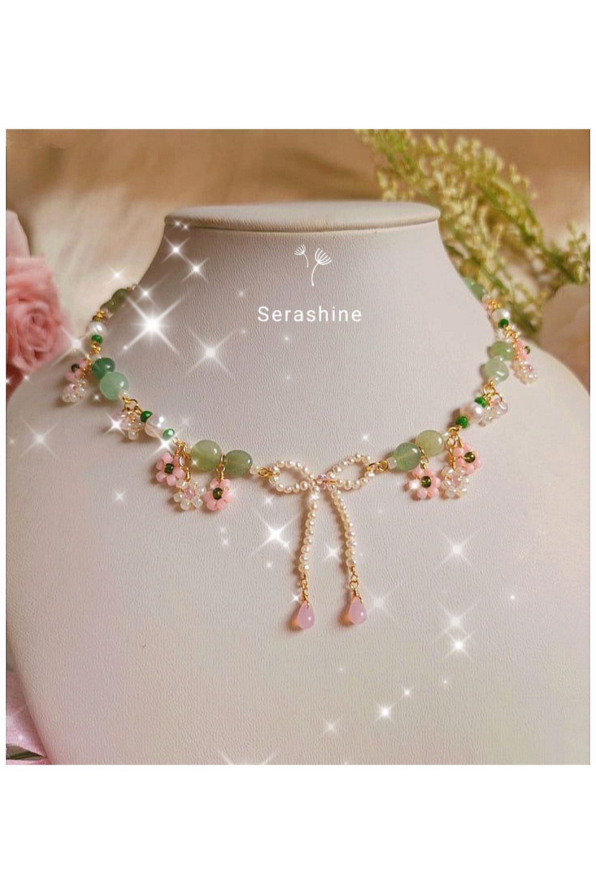 Serashine Y2K Fairycore coquette yenitrend fiyonk 🎀✨detaylı vintage kolye