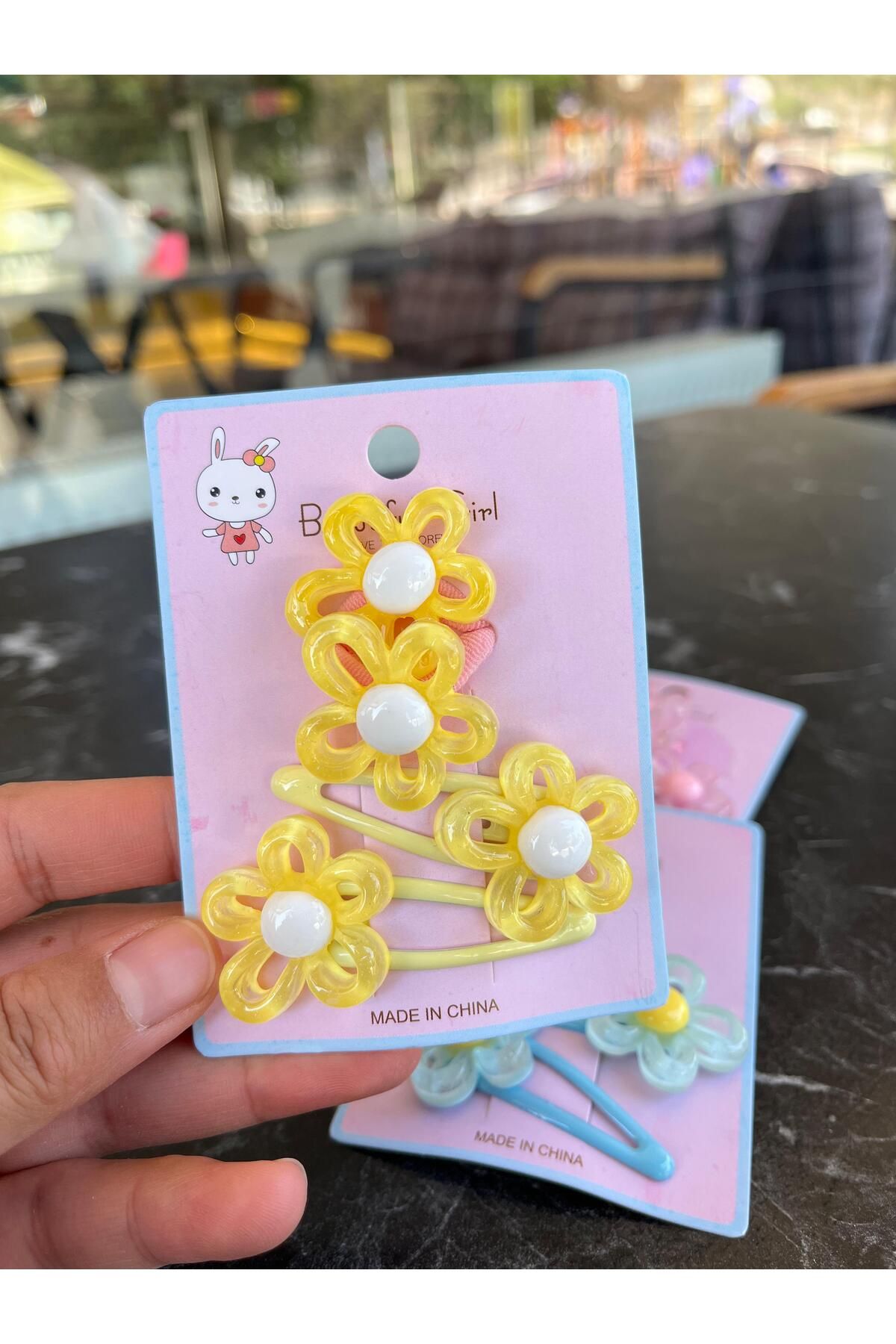 EMKSHOP ÇİÇEK MODELLİ ÇOCUK TOKA SET (1 ÇİFT BAĞLAMALI 1 ÇİFT ÇITÇITLI)