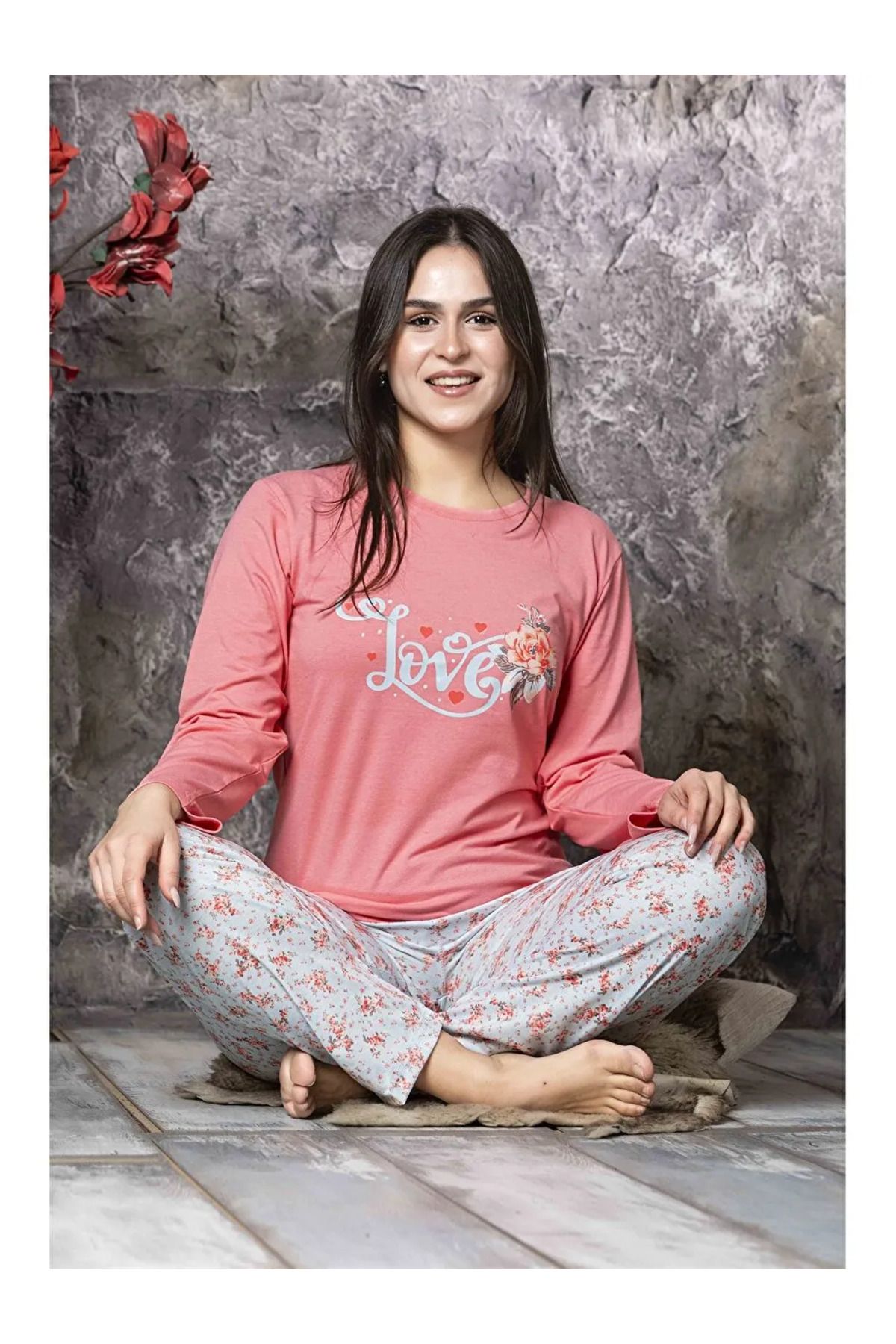 LC Waikiki Bisiklet Yaka Kadın Pijama Takım