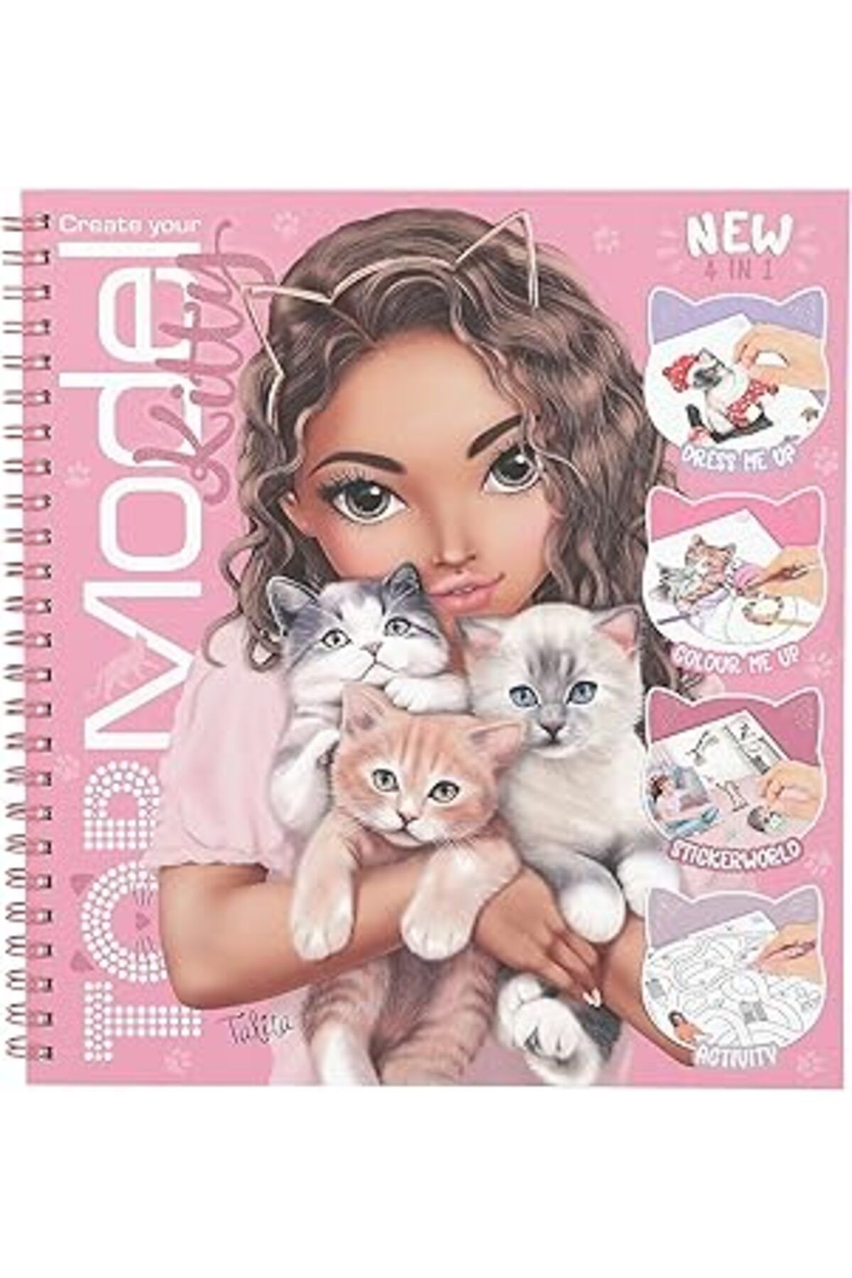 Mu Art Ahşap Depesche 13038 Topmodel Kedileri Tasarlamak 47 Sayfalı Kitty Boyama Kitabınızı Oluşturun, Motifler,