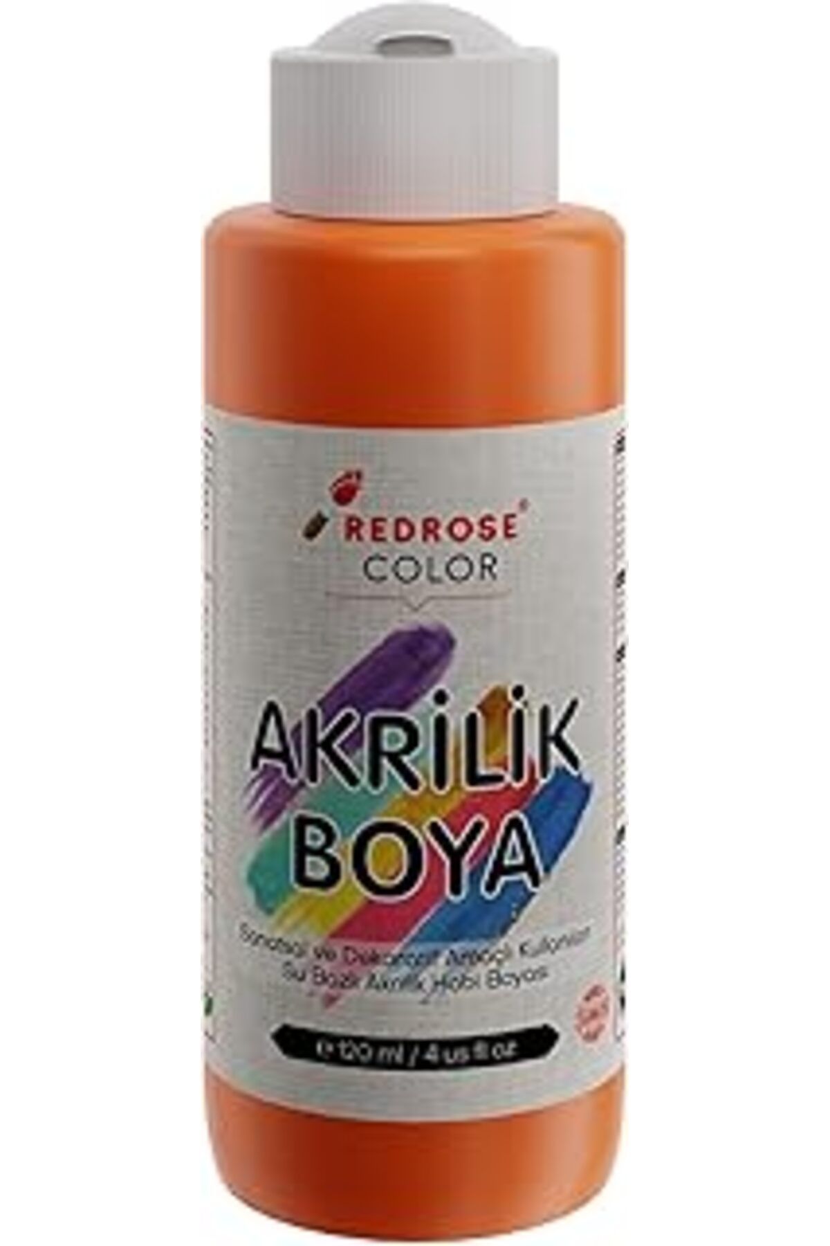Qedii Red Rose Turuncu Akrilik Boya 120 Ml