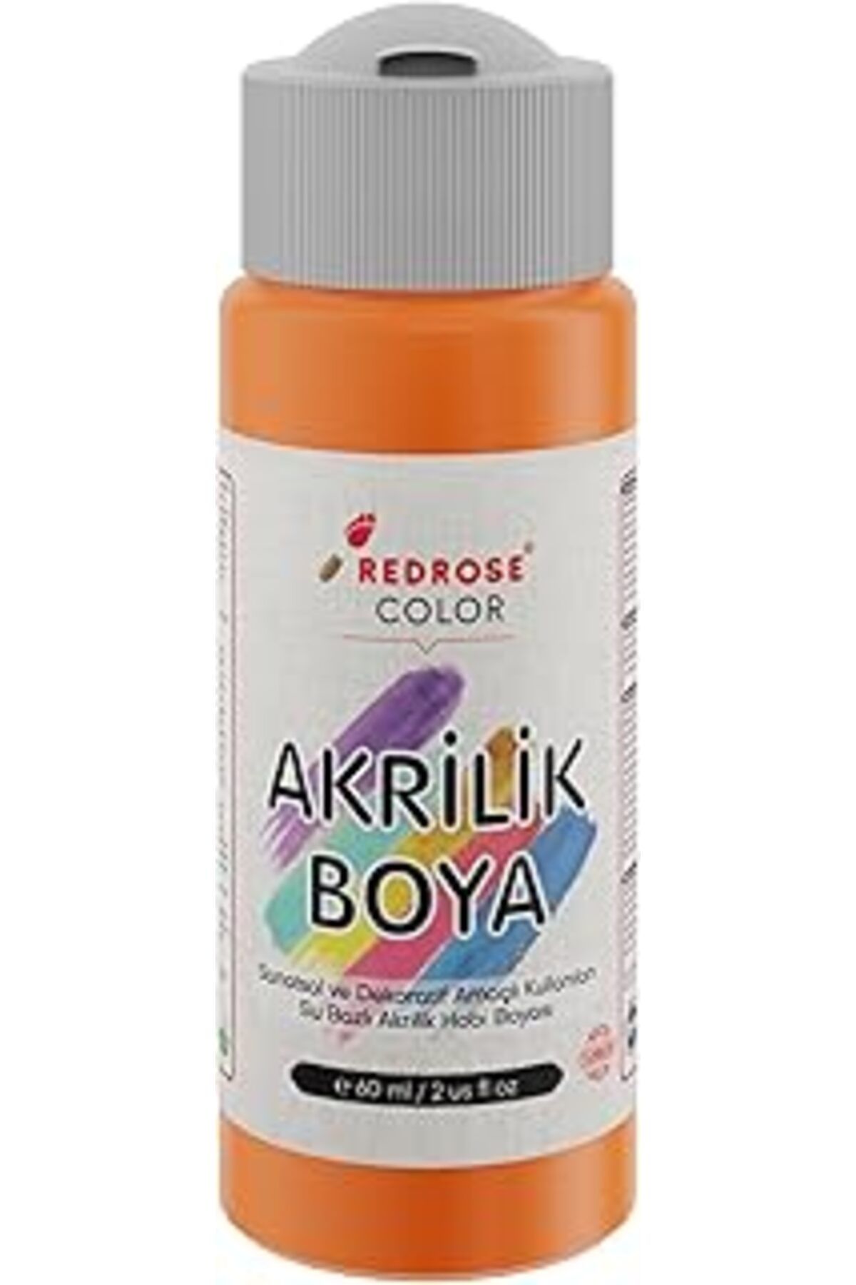 Qedii Red Rose Turuncu Akrilik Boya 60 Ml