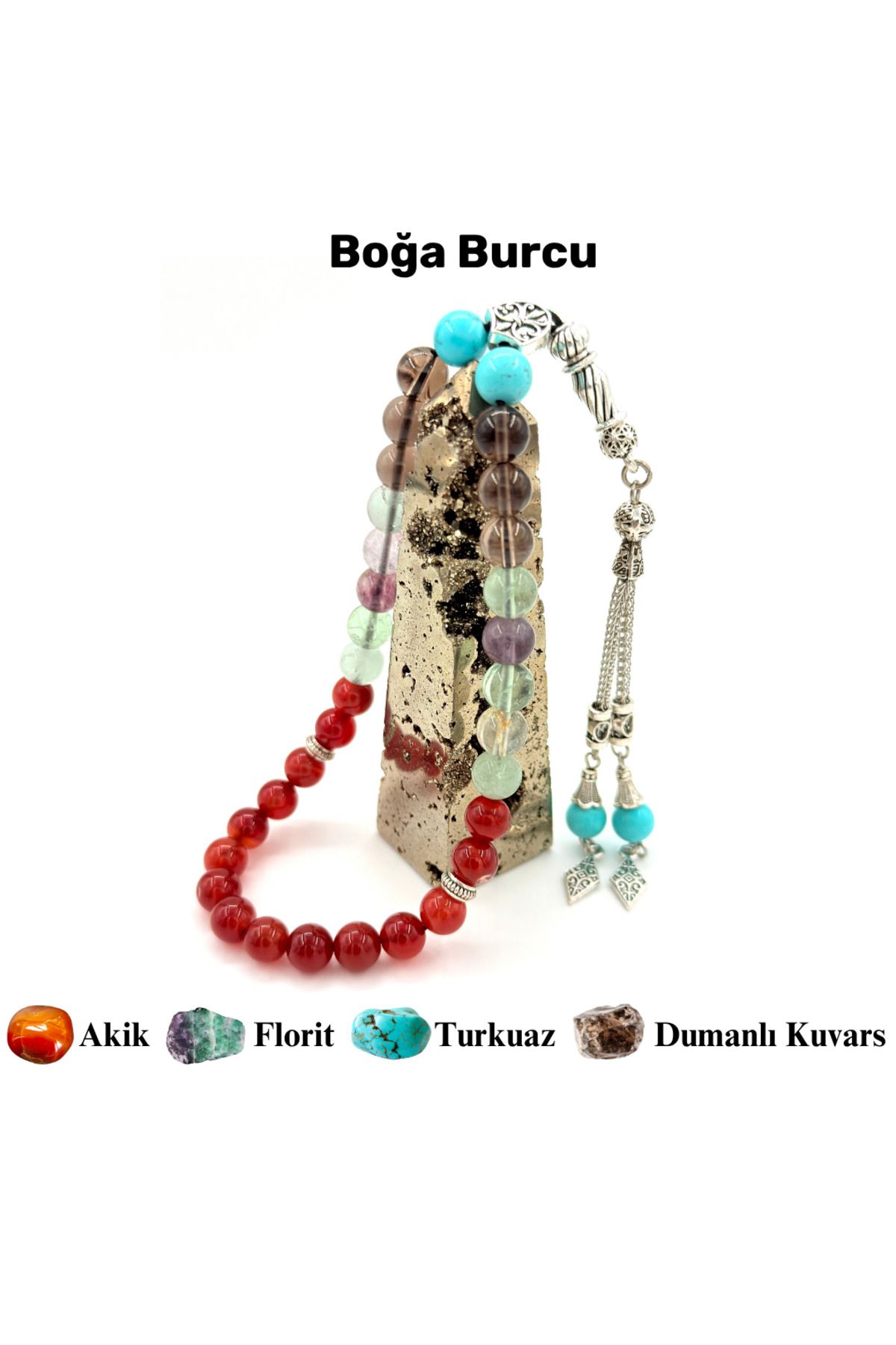 ŞUFAYS Boğa Burcu Doğal Taş Tesbih