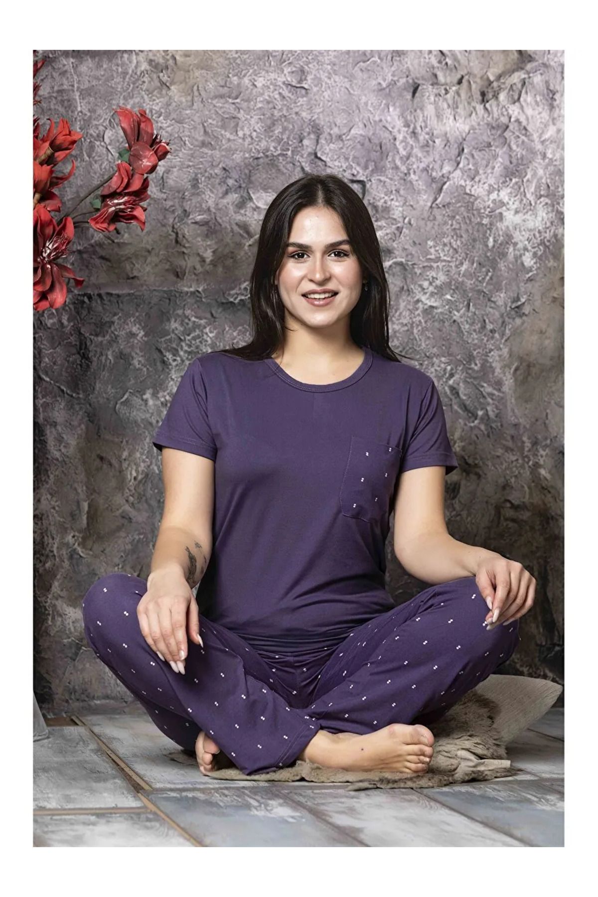 LC Waikiki Bisiklet Yaka Kadın Pijama Takım
