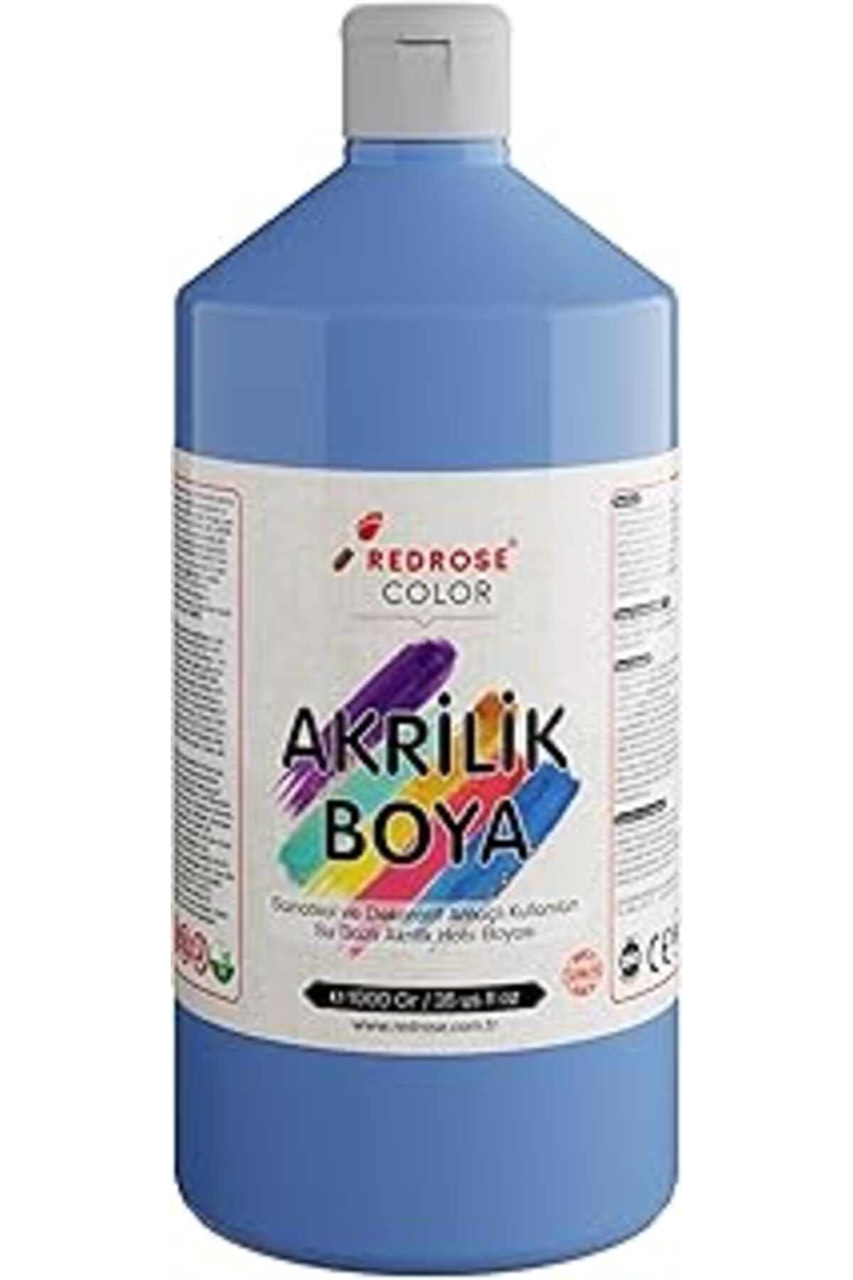 Mu Art Ahşap Red Rose Açık Mavi Akrilik Boya 1000 Gr