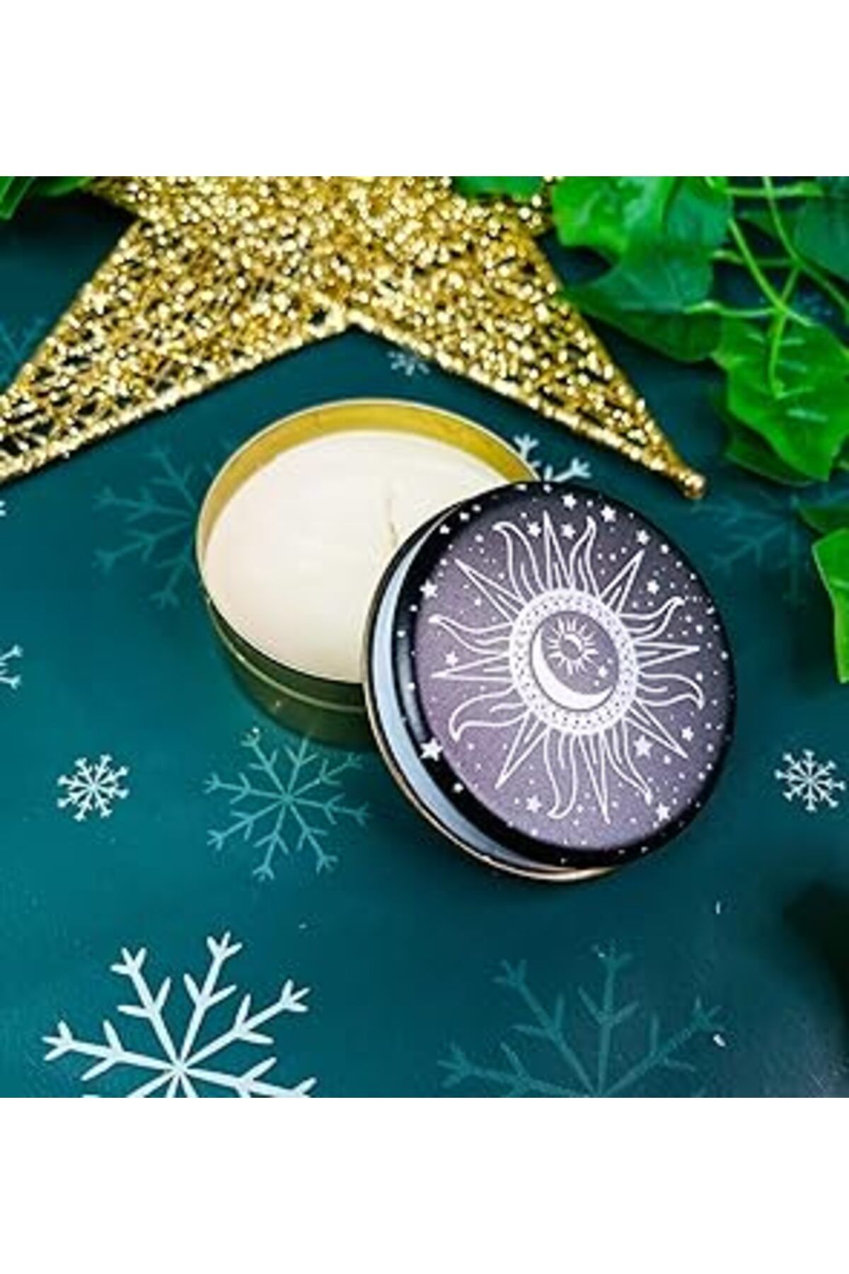 Qedii Giftmoda Tarot Tasarımlı Kokulu Teneke Mum (Beyaz)