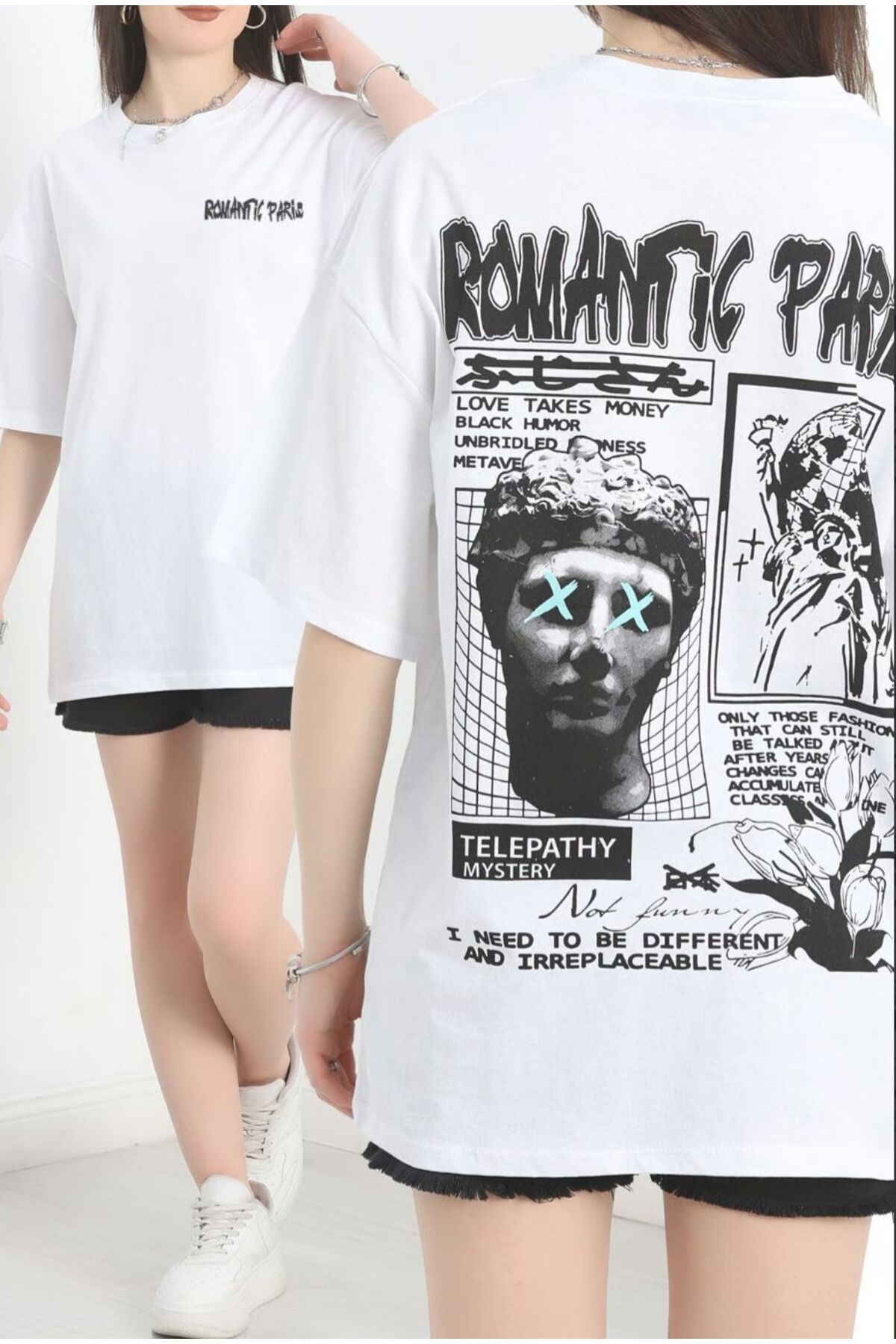 RENK RENK OUTLET YC53 ROMANTİC PARİS BSK TSHIRT