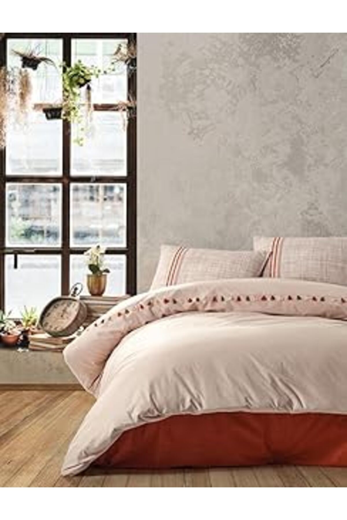 Qedii Cotton Box Candy Çift Kişilik Nevresim Takımı Merri Bej