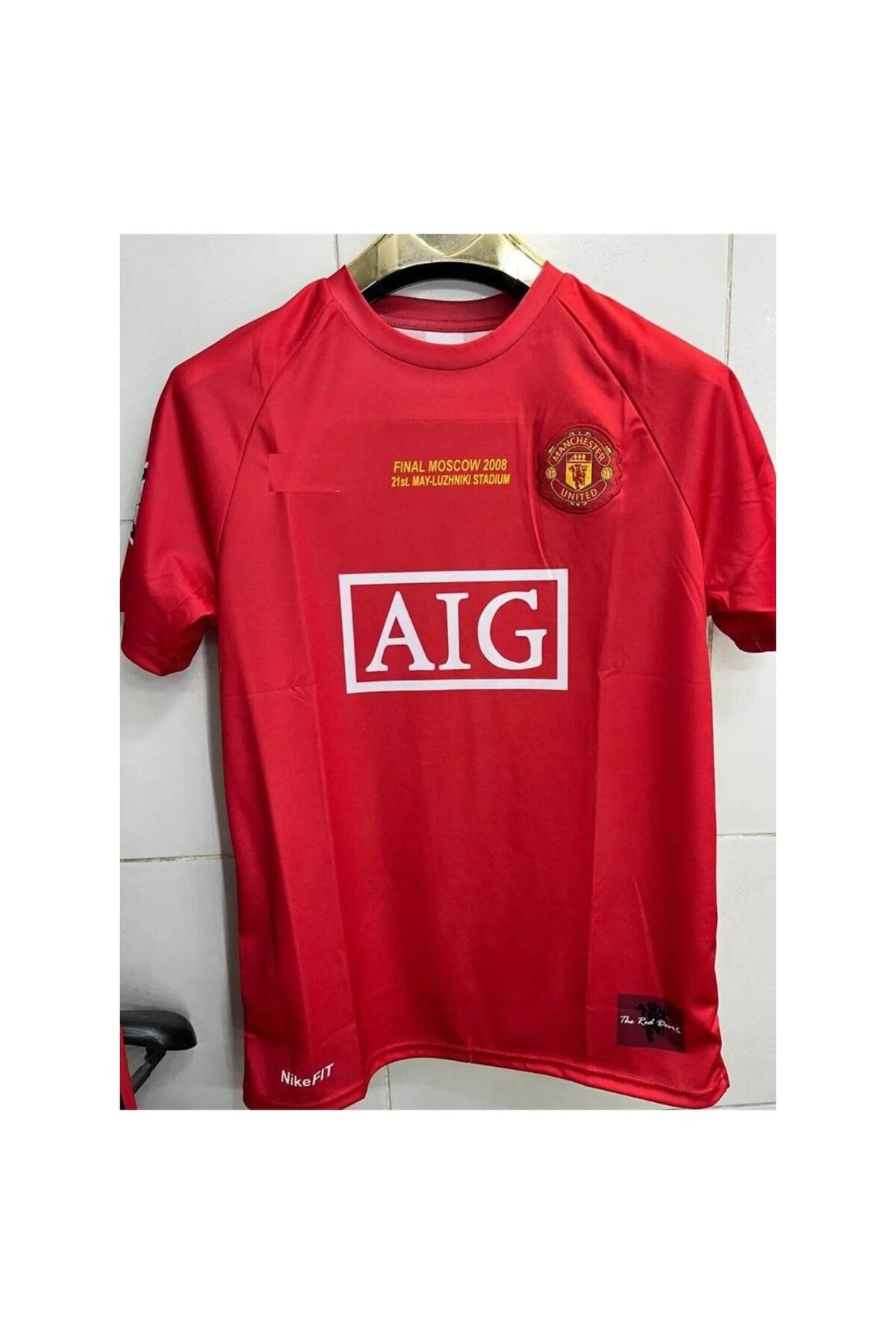 yenteks Ronaldo M.unıted 2008 Moscow Finali Yetişkin Forma Retro