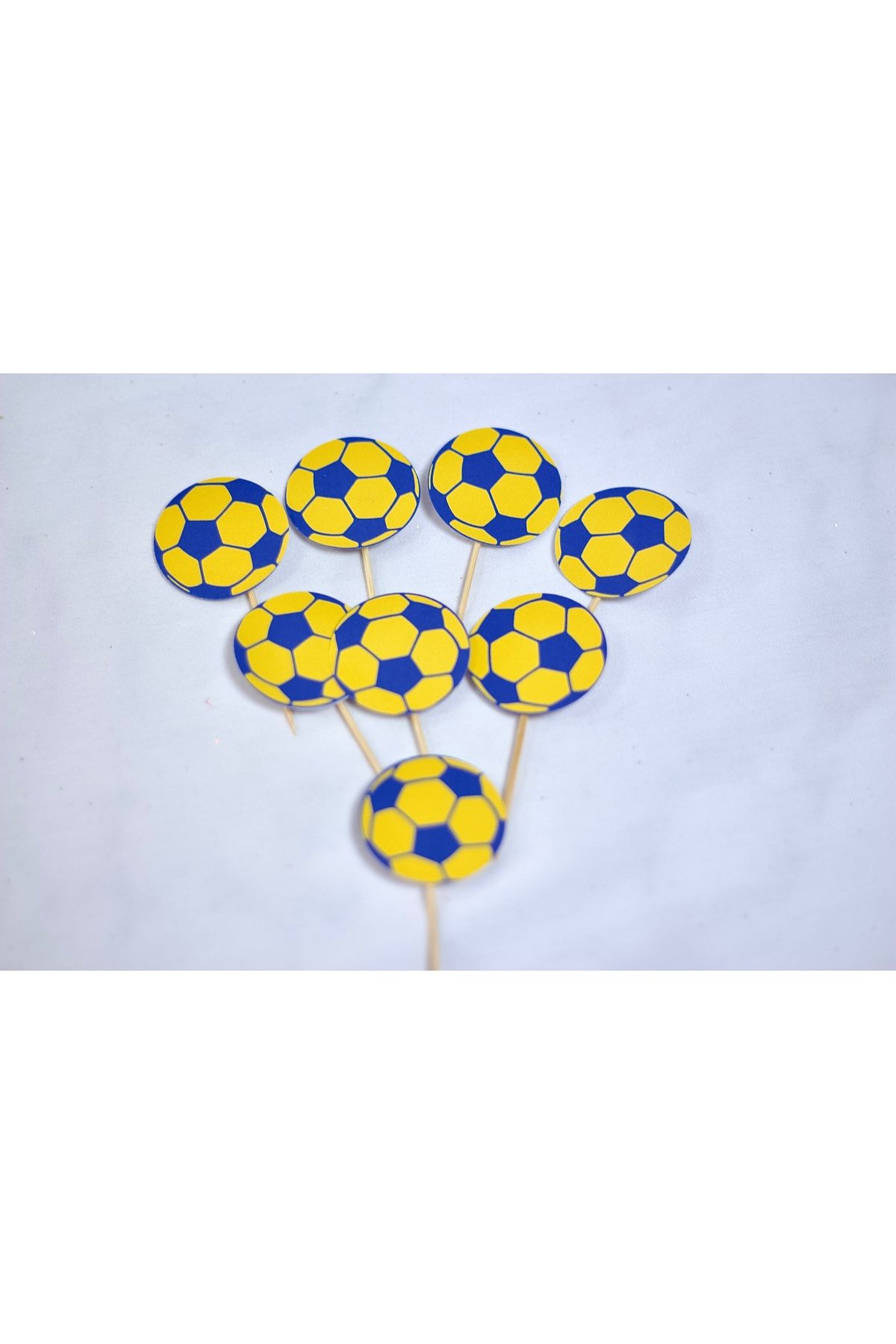 OGELAPARTY 💛💙 10’lu Sarı ve Mavi Temalı Pasta Kürdanı – Renkli ve Şık Sunumlar İçin! 🎉 doğum günü
