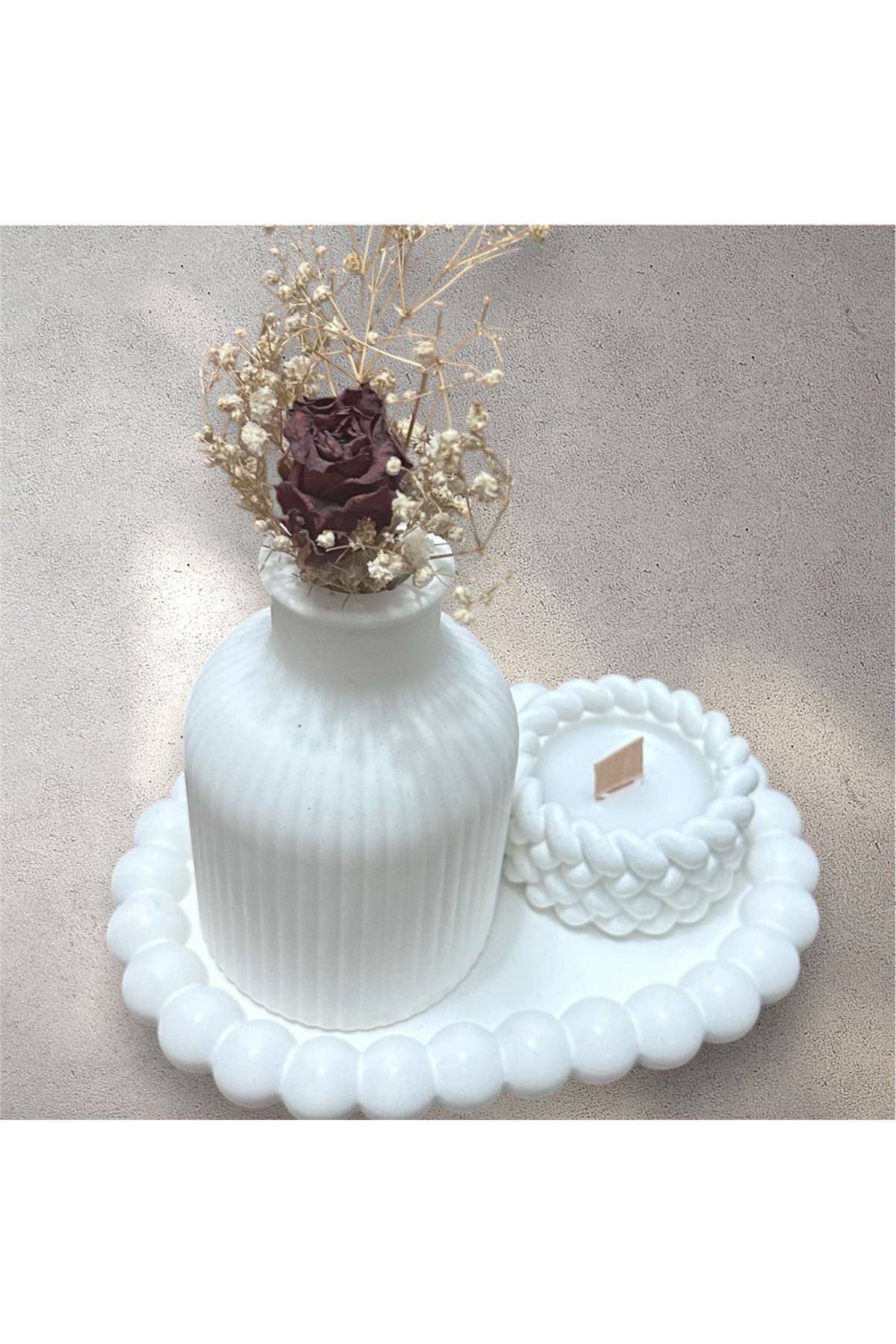 ECCEX Dekoratif mini vazo mum set