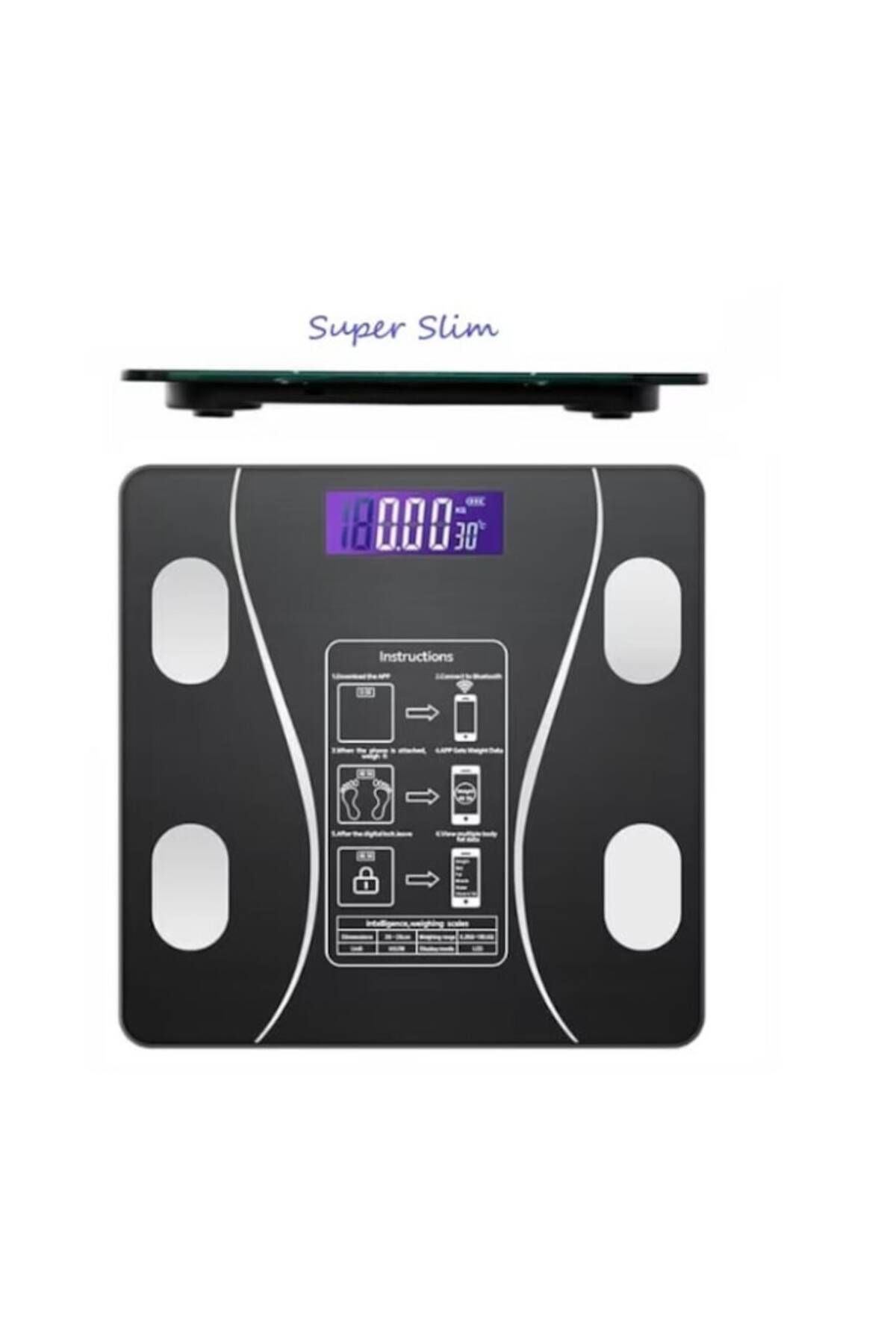 OEM-Cantar Corporal cu Ecran Digital Iluminat, Conectare Bluetooth, Termometru, Acumulator 3