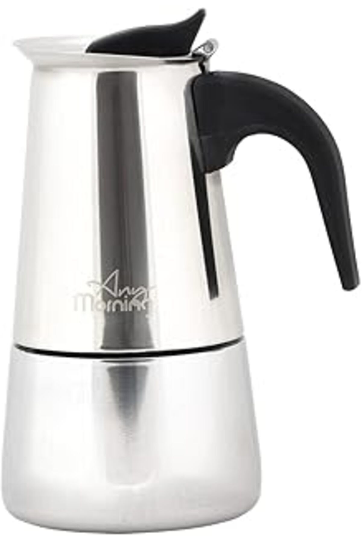 Mu Art Ahşap Any Morning Fe001-6 Paslanmaz Çelik İndüksiyonlu Espresso Kahve Makinesi 300 Ml