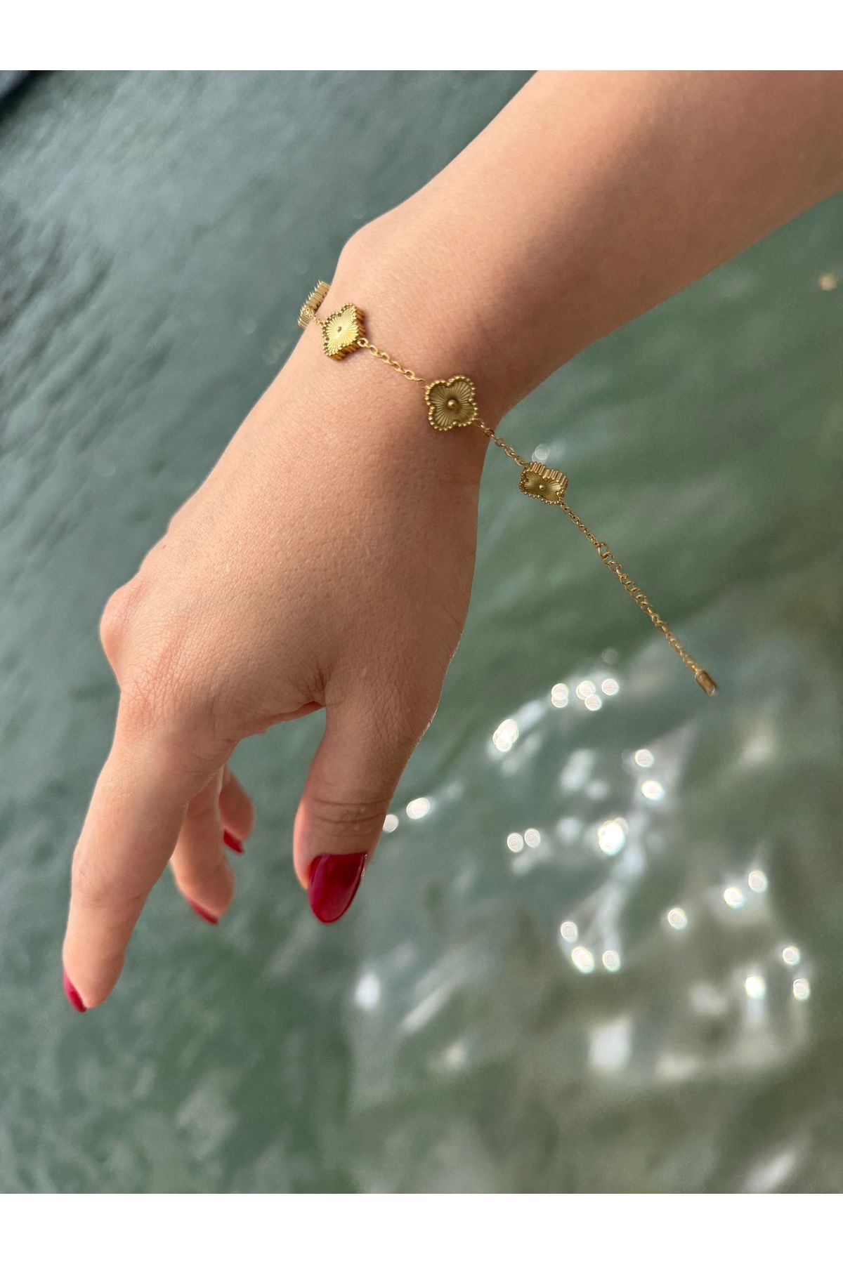 ARMELİA ACCESORİES Armelia Accessories Yonca Figürlü Ayarlanabilir Bileklik