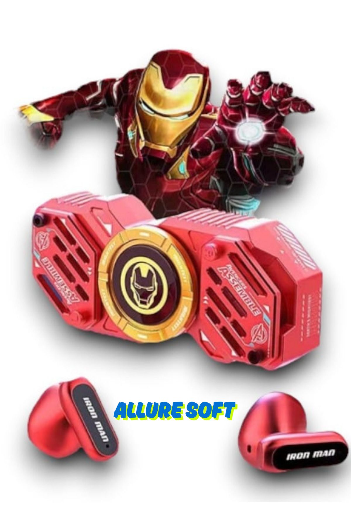 Allure soft F6 Marvel TWS Bluetooth Kulaklık Tüm Cihazlarla Uyumlu Ergonomik Yapı
