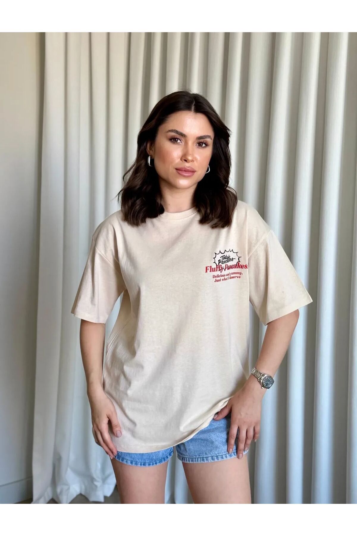 RENK RENK OUTLET YS132 FLUFFY PANCEKES BSK TSHIRT