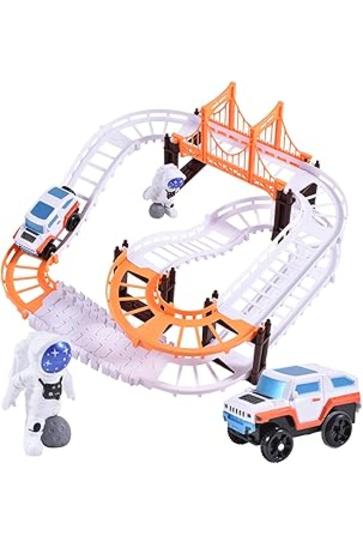 Mu Art Ahşap Ogi Mogi Toys Uzay Pisti Ve Araç Seti