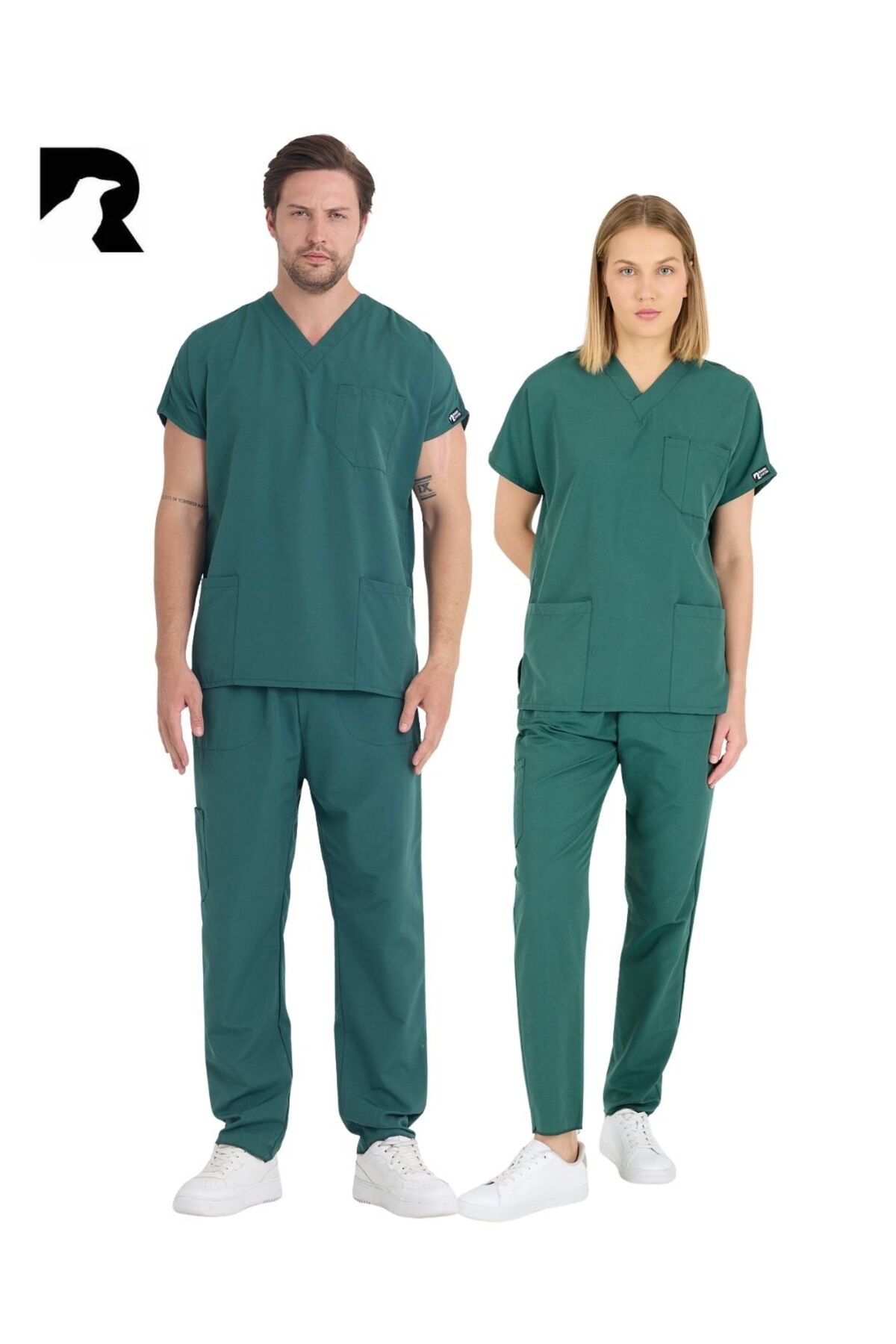 KARGA ÜNİFORMA Hastane Yeşili Takım Unisex Yarasa Kol Hemşire Ve Doktor Forması Takımı Scrubs Hastane Üniforması