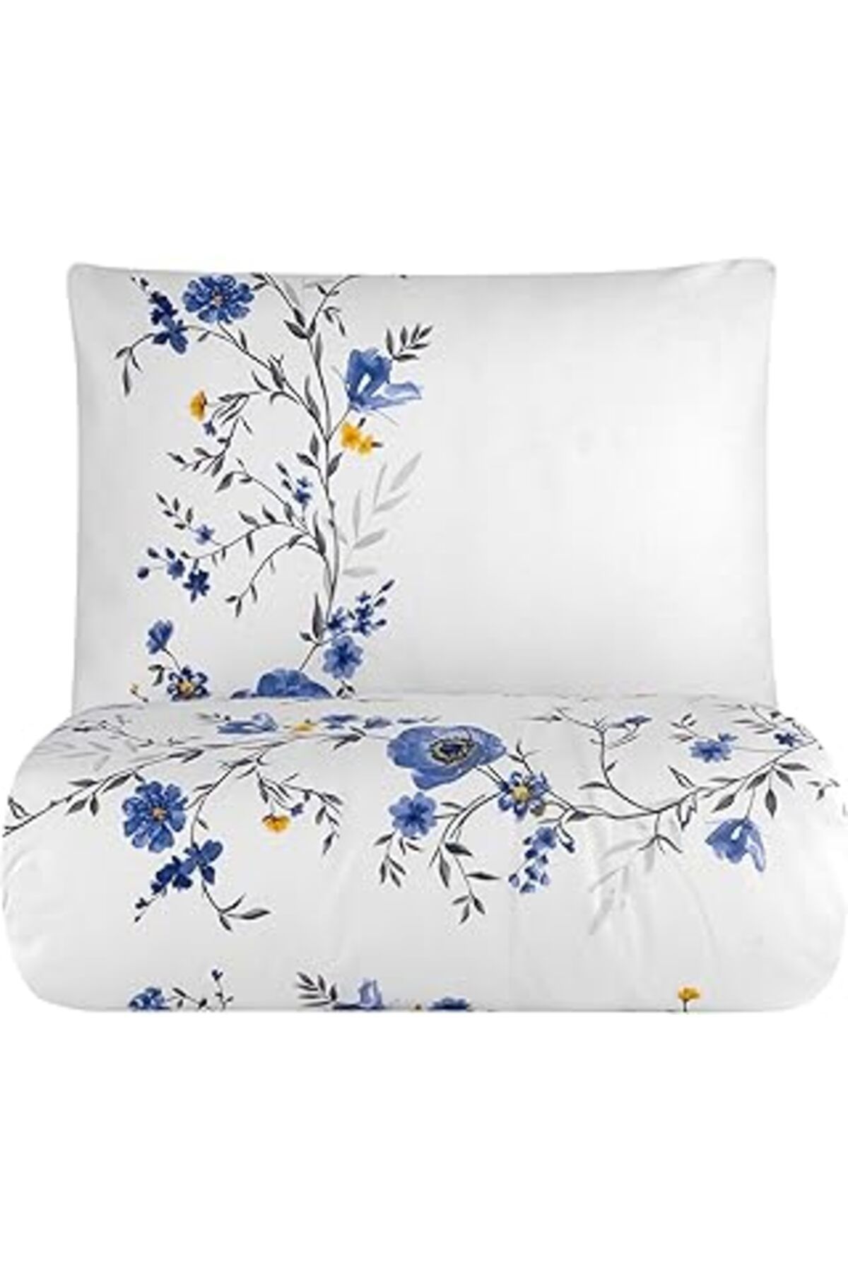 Mu Art Ahşap Mürdüm Home Flos Çift Kişilik Nevresim Takımı -%100 Pamuk, Çift Taraflı Nevresim Yastık, Düğmeli 4