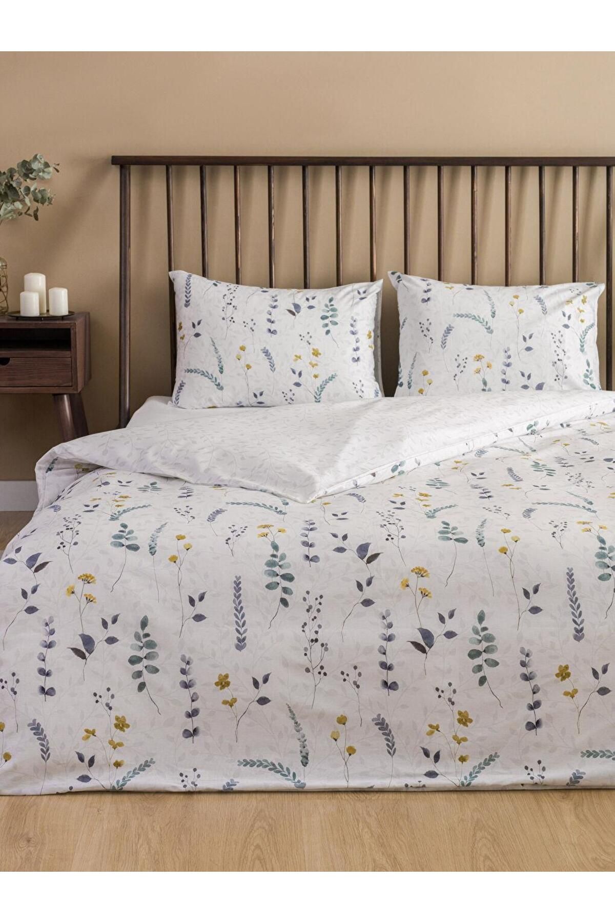 LC Waikiki Çiçek Desenli Ranforce Çift Kişilik Nevresim Takımı (W3)