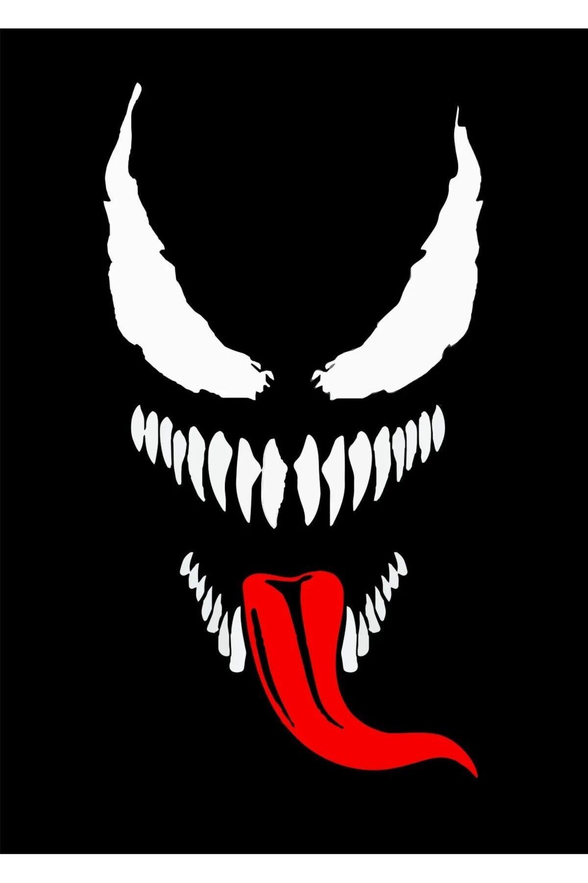 hediyenebak Venom Kırmızı Dil Araç, Araba, Oto, Motorsiklet, Kask, Laptop, Cam Sticker 20x10 cm