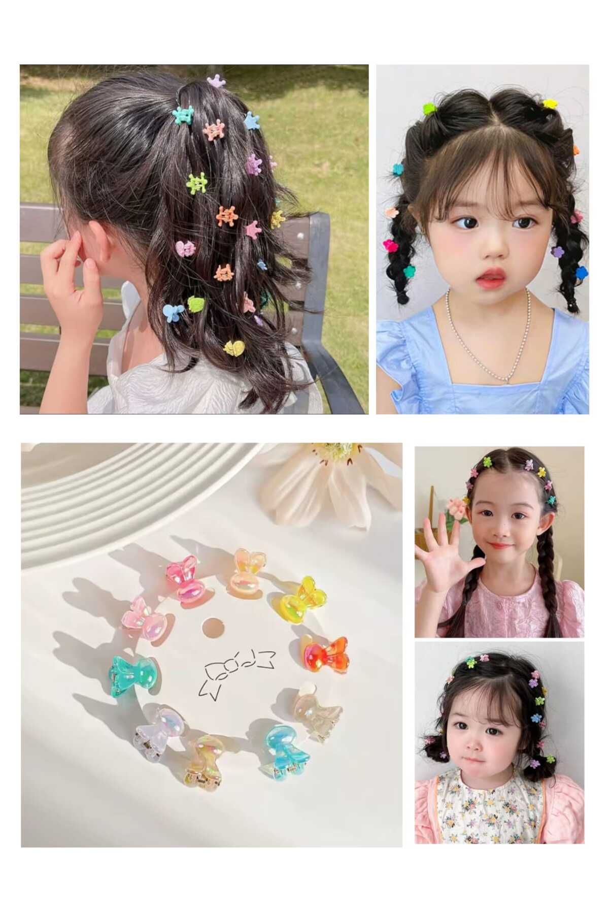 Eva Rose 10 Adet Çocuk Ve Bebekler İçin Küçük mandal toka Minik Mandal Toka Çocuk Tokası Bebek Tokası