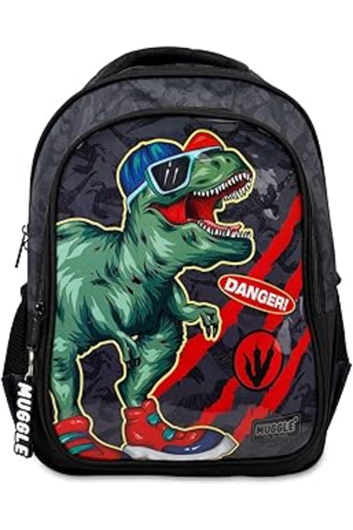 Pazarcan Muggle Okul Çantası Danger Dino Siyah Mu-9222