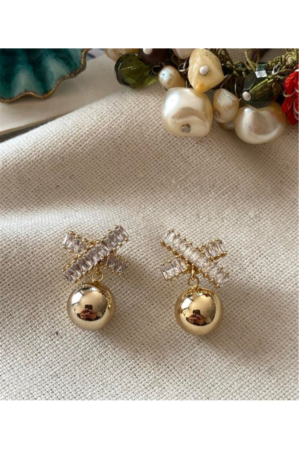 Jewerly Çelik gold toplu küpe