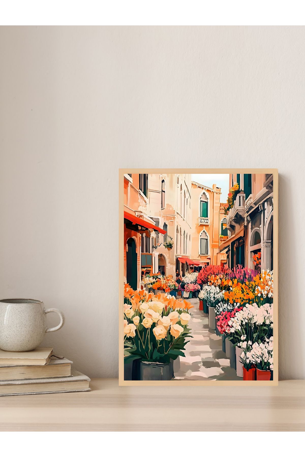Tuba Decor Tek parça Ahşap Çerçeve Görünümlü MDF Tablo