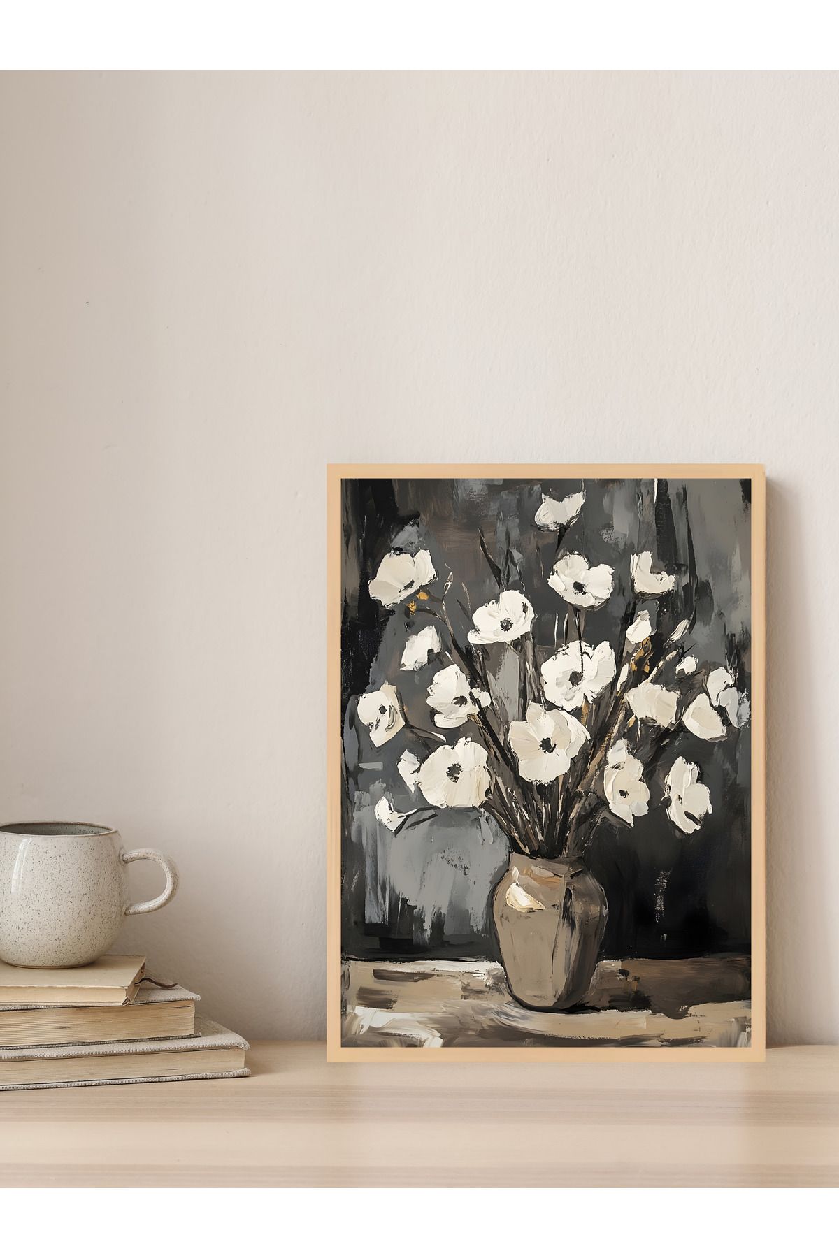 Tuba Decor Tek parça Ahşap Çerçeve Görünümlü MDF Tablo