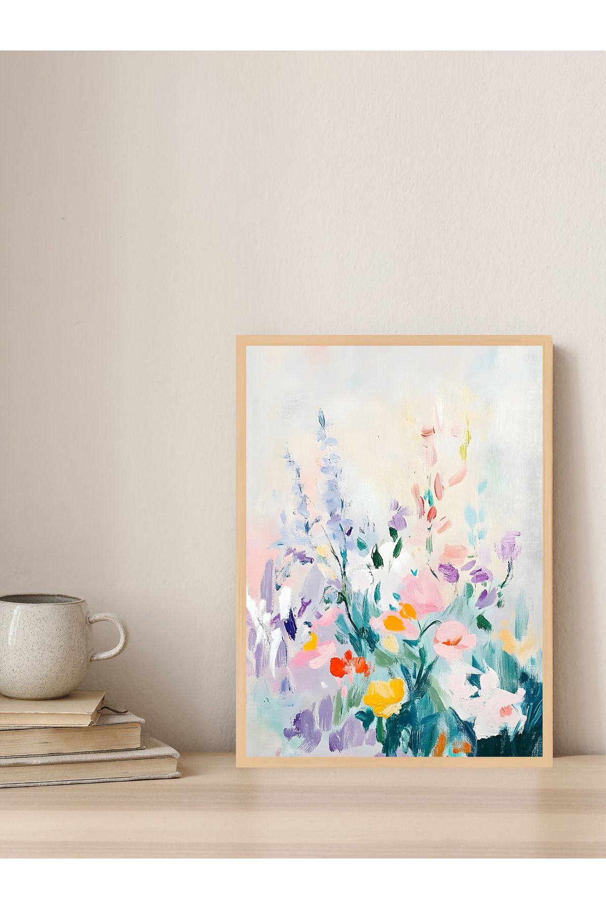 Tuba Decor Tek parça Ahşap Çerçeve Görünümlü MDF Tablo