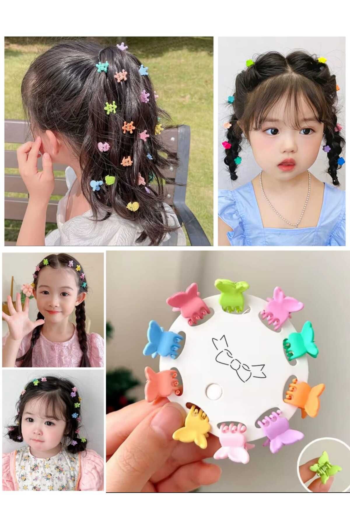 Eva Rose 10 Adet Çocuk Ve Bebekler İçin Küçük mandal toka Minik Mandal Toka Çocuk Tokası Bebek Tokası