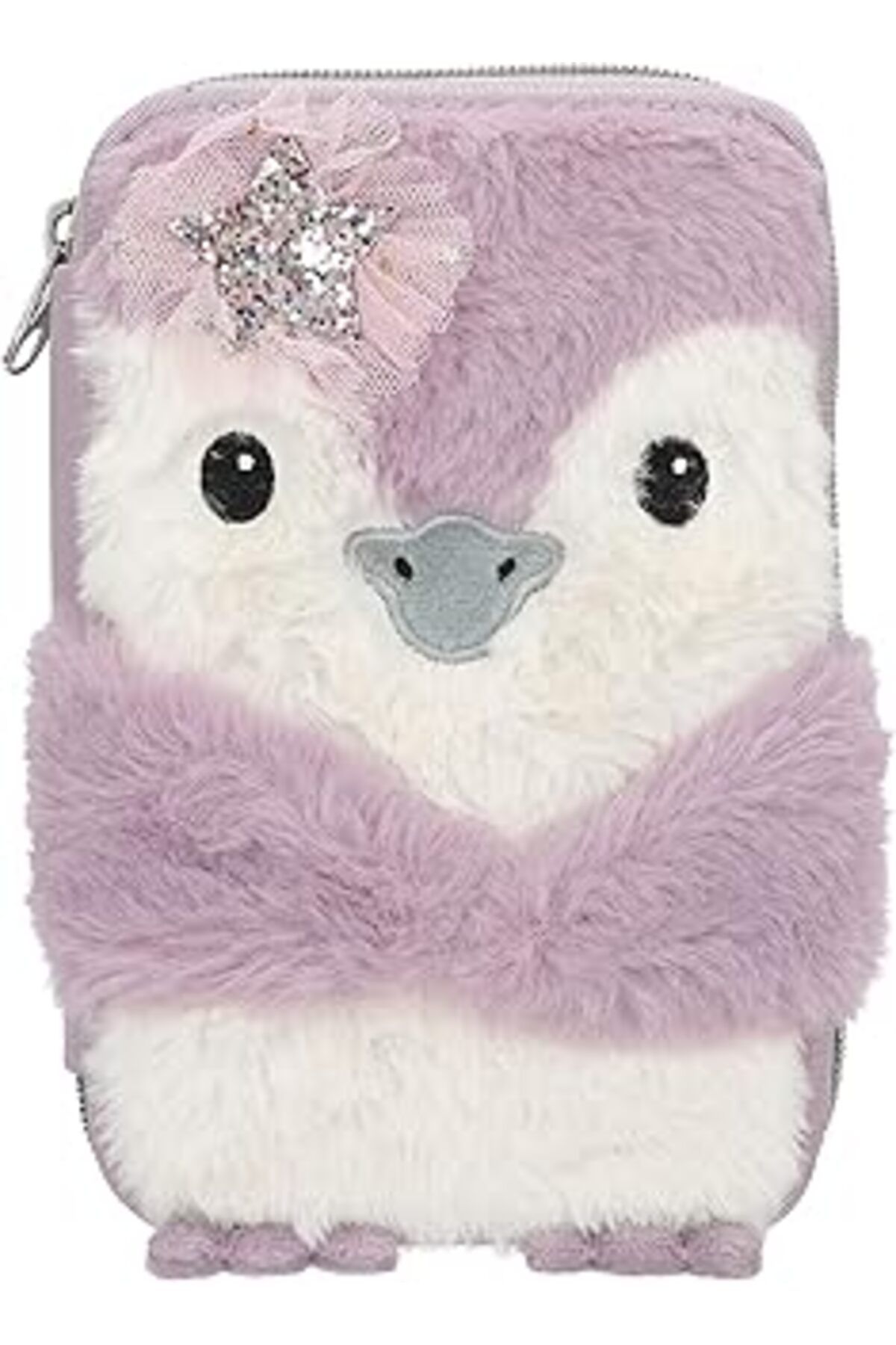Pazarcan Depesche 13158 Princess Mimi Penguin - Leylak Ve Krem Renginde Doldurulmuş 2 Bölmeli Kalem Kutusu,