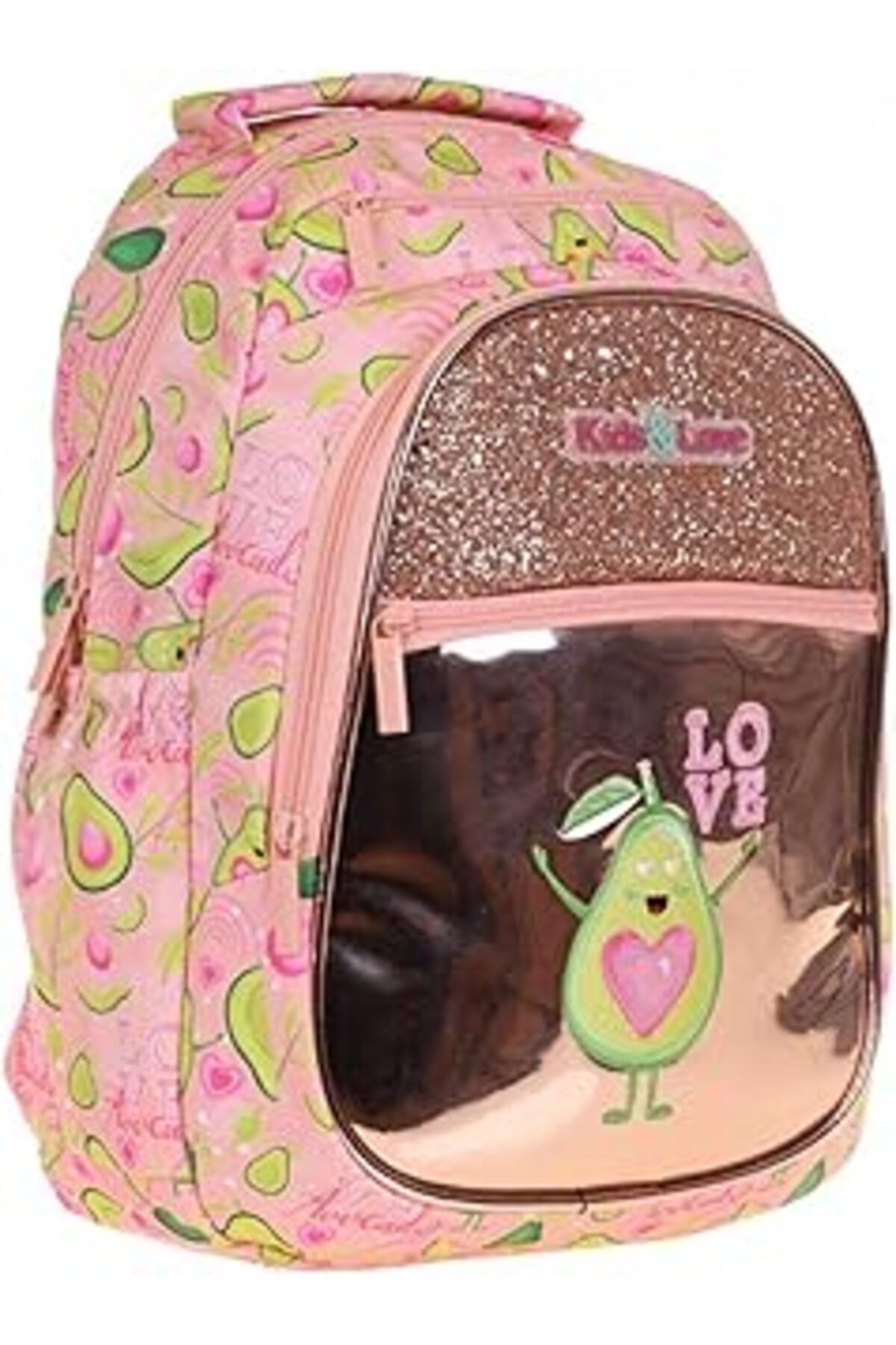 Mu Art Ahşap Kaukko Kids Love Avokado Sırt Çantası Aynalı Taşlı L5096