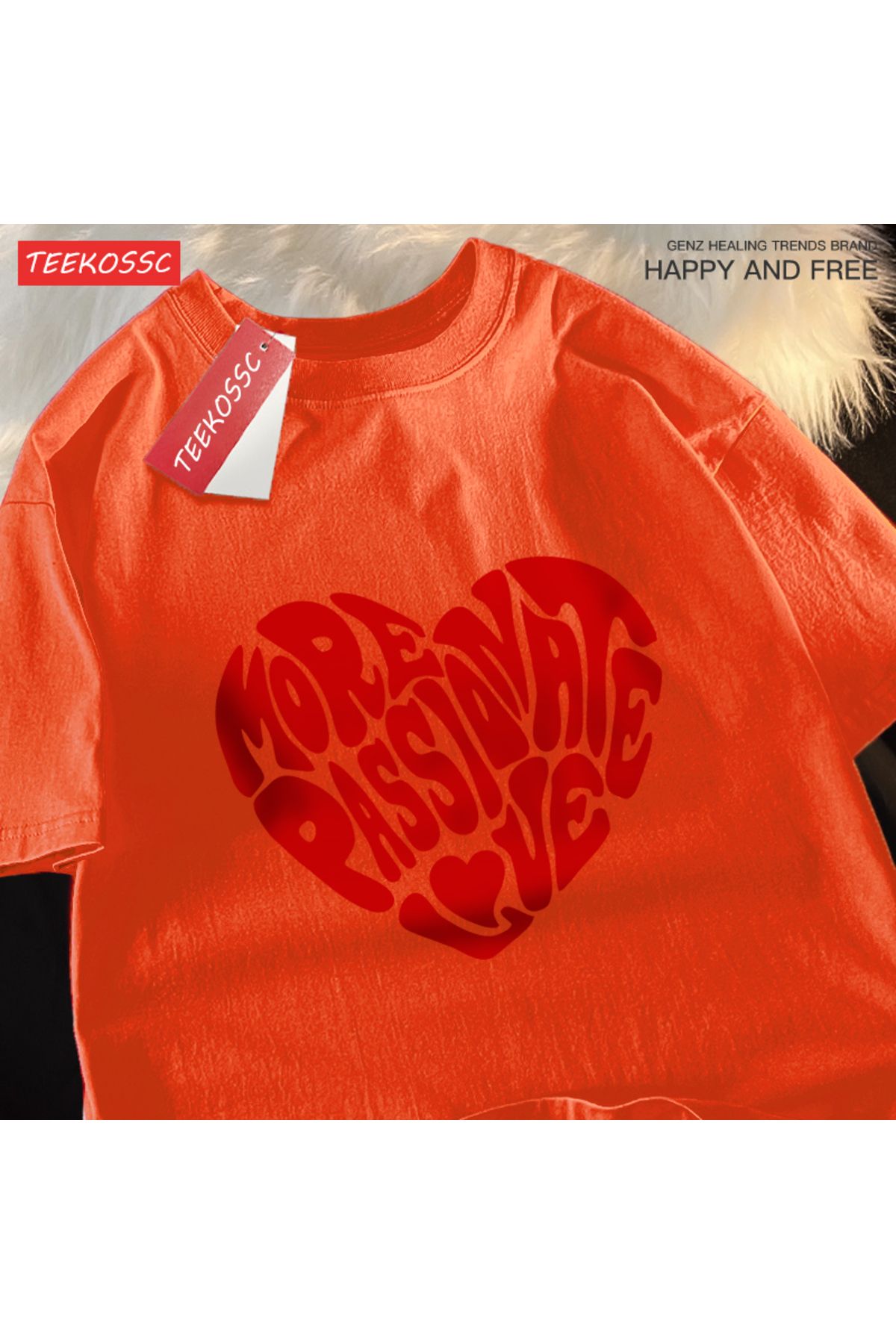 StartMore Y2k Vintage Tişört Tee Daha tutkulu aşk baskı