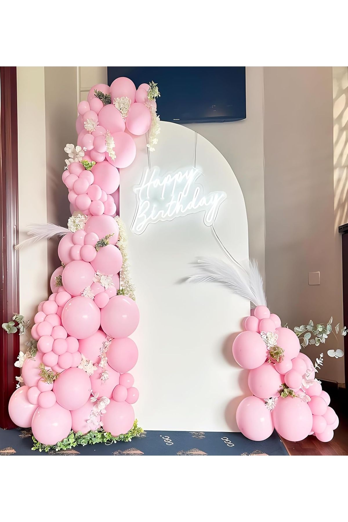 Mack PLUS 5’li Pastel Pembe Balon Seti – 12 inç | Yumuşak ve Zarif Parti Balonları