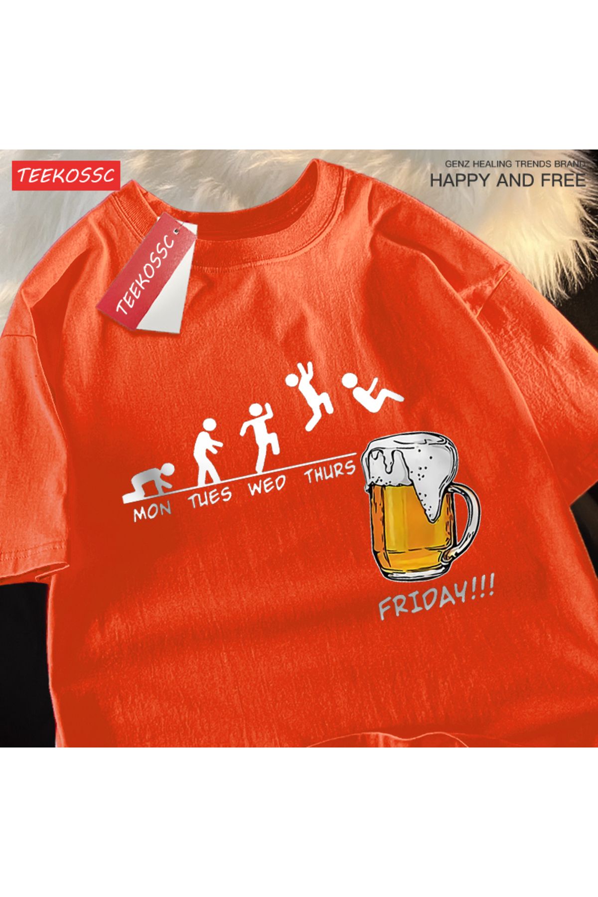 StartMore Y2k Vintage Tişört Tee bira özgürlük var eğlenceli