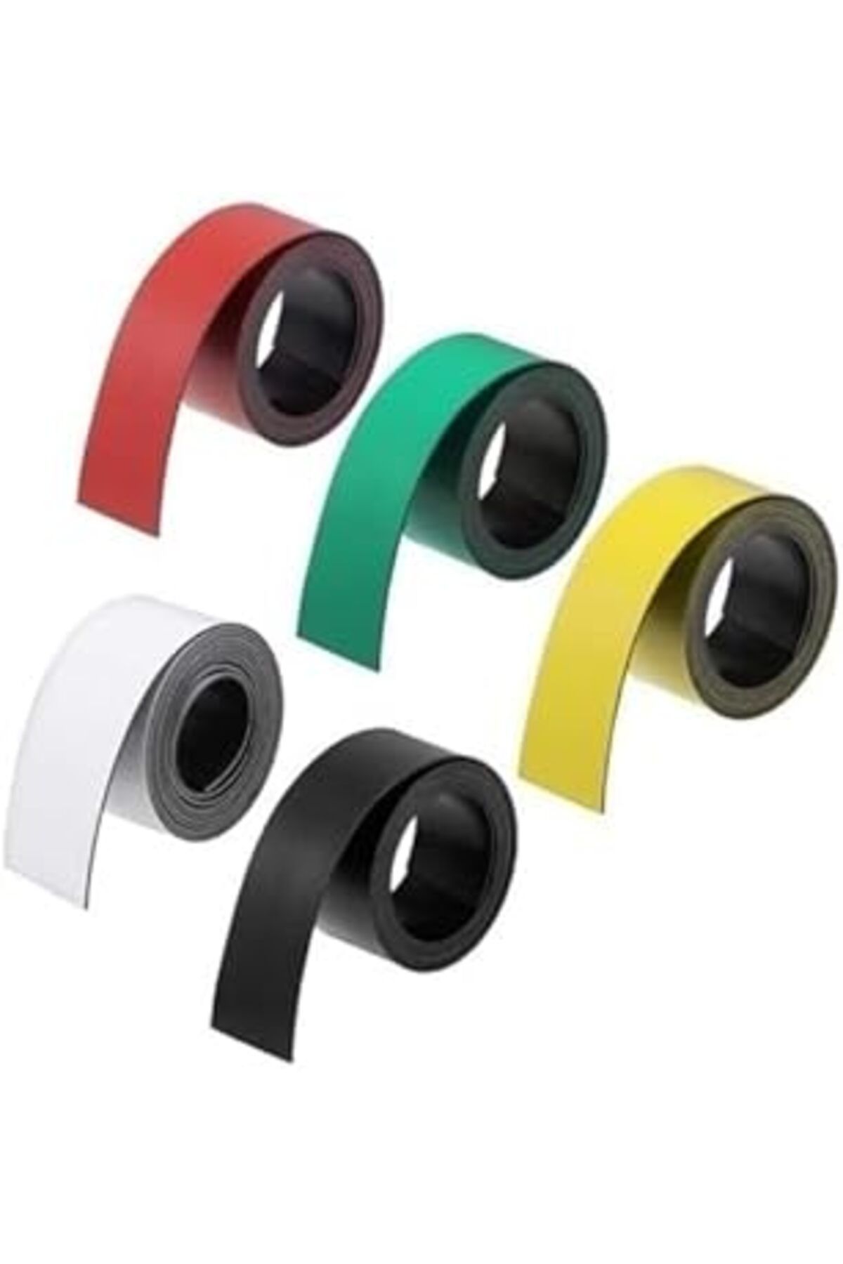 Qedii Hdg Karışık Renk Şerit Mıknatıs Magnet Etiket Yaz Sil 2 Cm Genişlik - 2 Metre X 7 Renk = 14 Metre