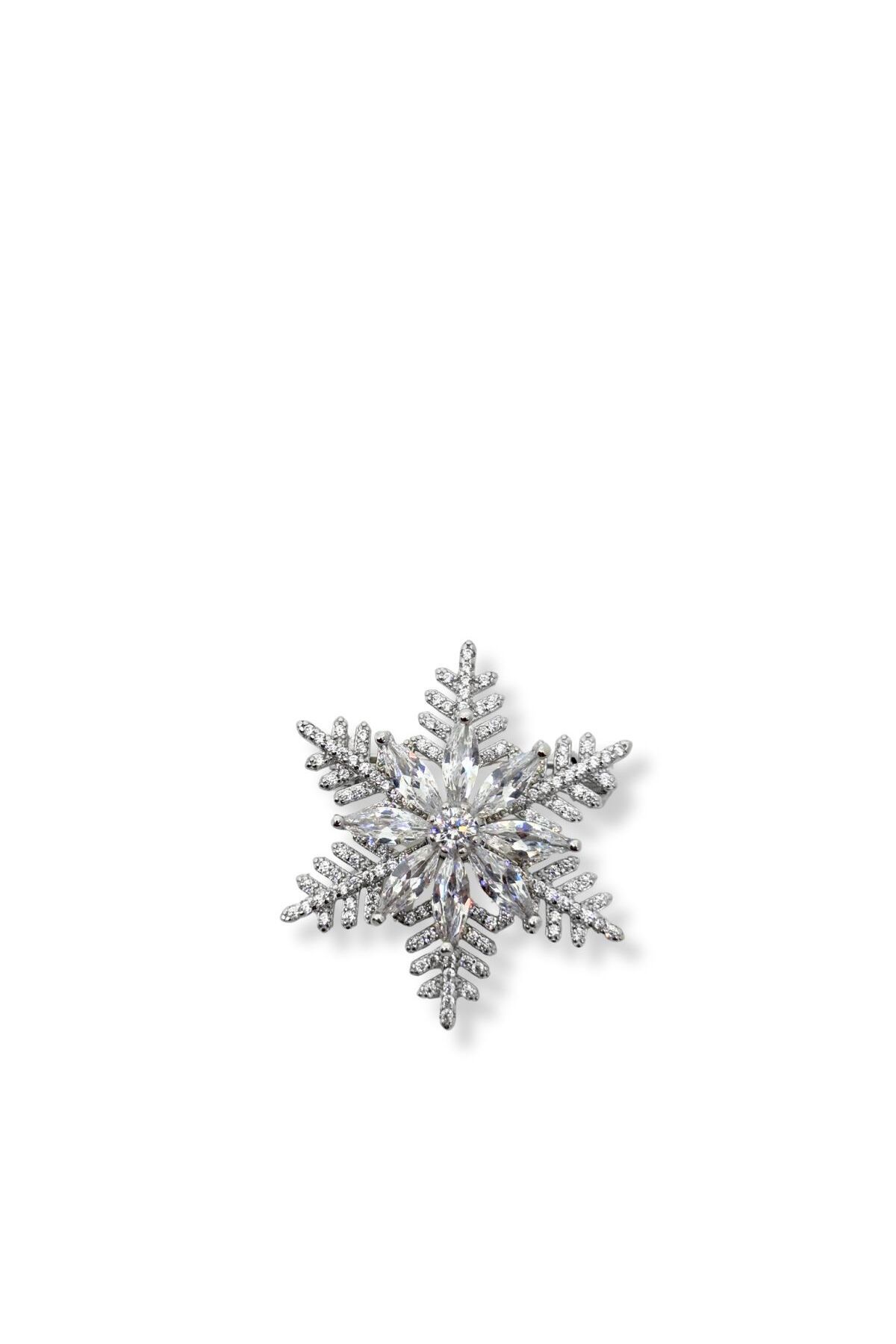 oya silver Taşlı Kartanesi Gümüş Broş (Ortası Dönen) – 3x3 cm