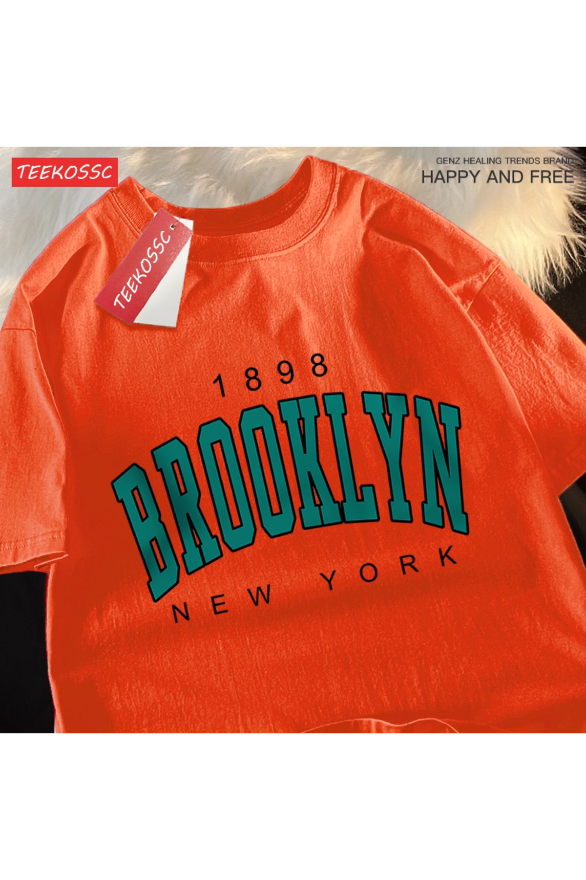 StartMore Y2k Vintage Tişört Tee 1898 Brooklyn New York