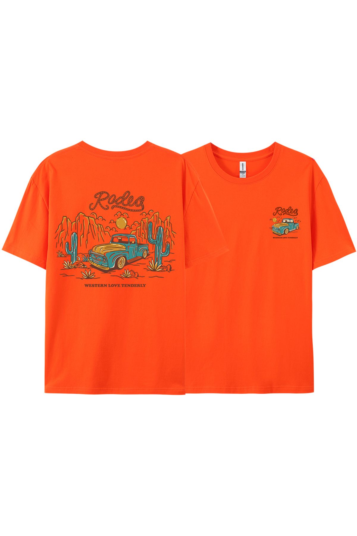 StartMore Y2k Vintage Tişört Tee Rodeg batı aşk nazikçe romantik çöl
