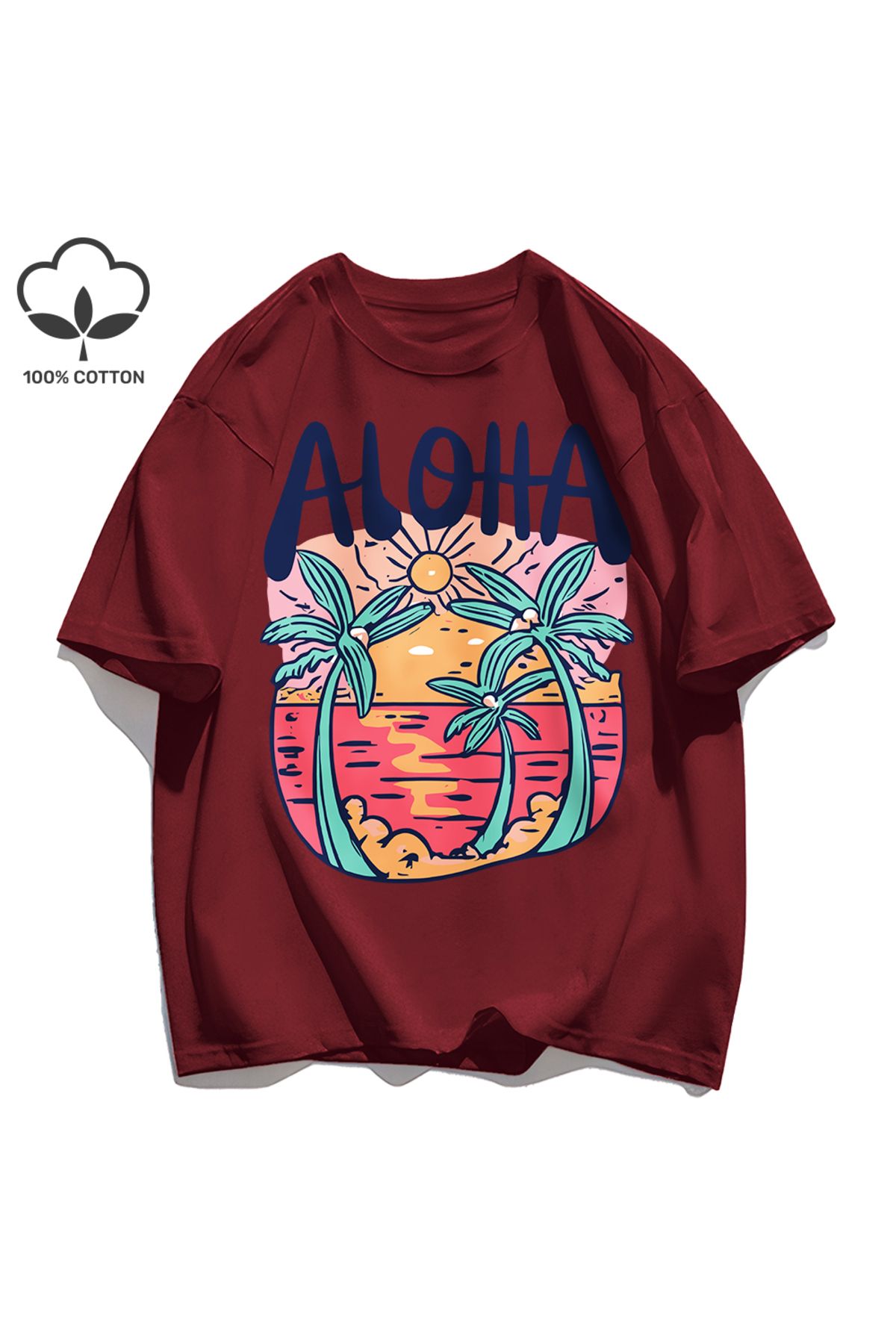 StartMore Y2k Vintage Tişört Tee Plaj Tarzı Aloha Baskılar