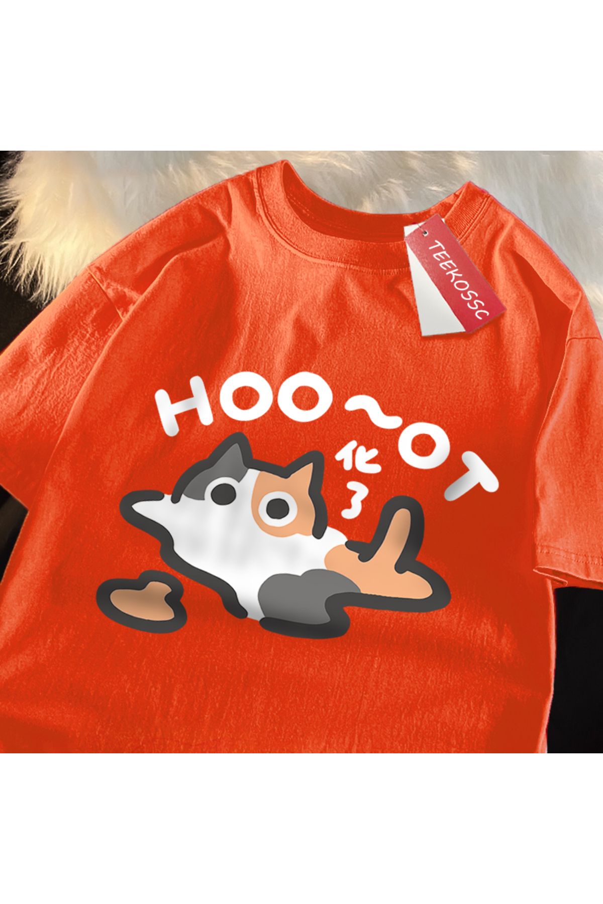 StartMore Y2k Vintage Tişört Tee Çiçek kedi erir eğlenceli japon tarzı