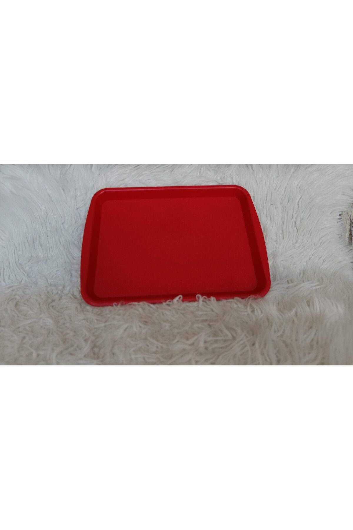PEARSTORE KÜÇÜK BOY) 10 Adet 20x30 Cm Kırmızı Fast Food Tepsisi, Servis Tepsisi, Sunum Tepsisi