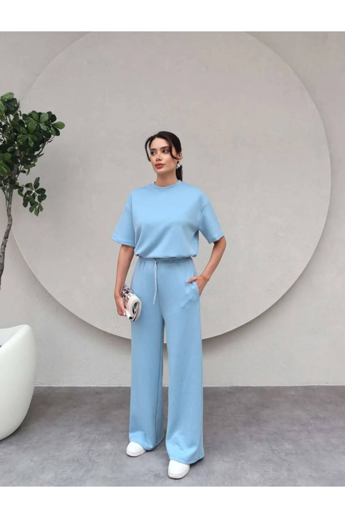 Butik Modal Kumaş İkili Alt Üst Eşofman Takım