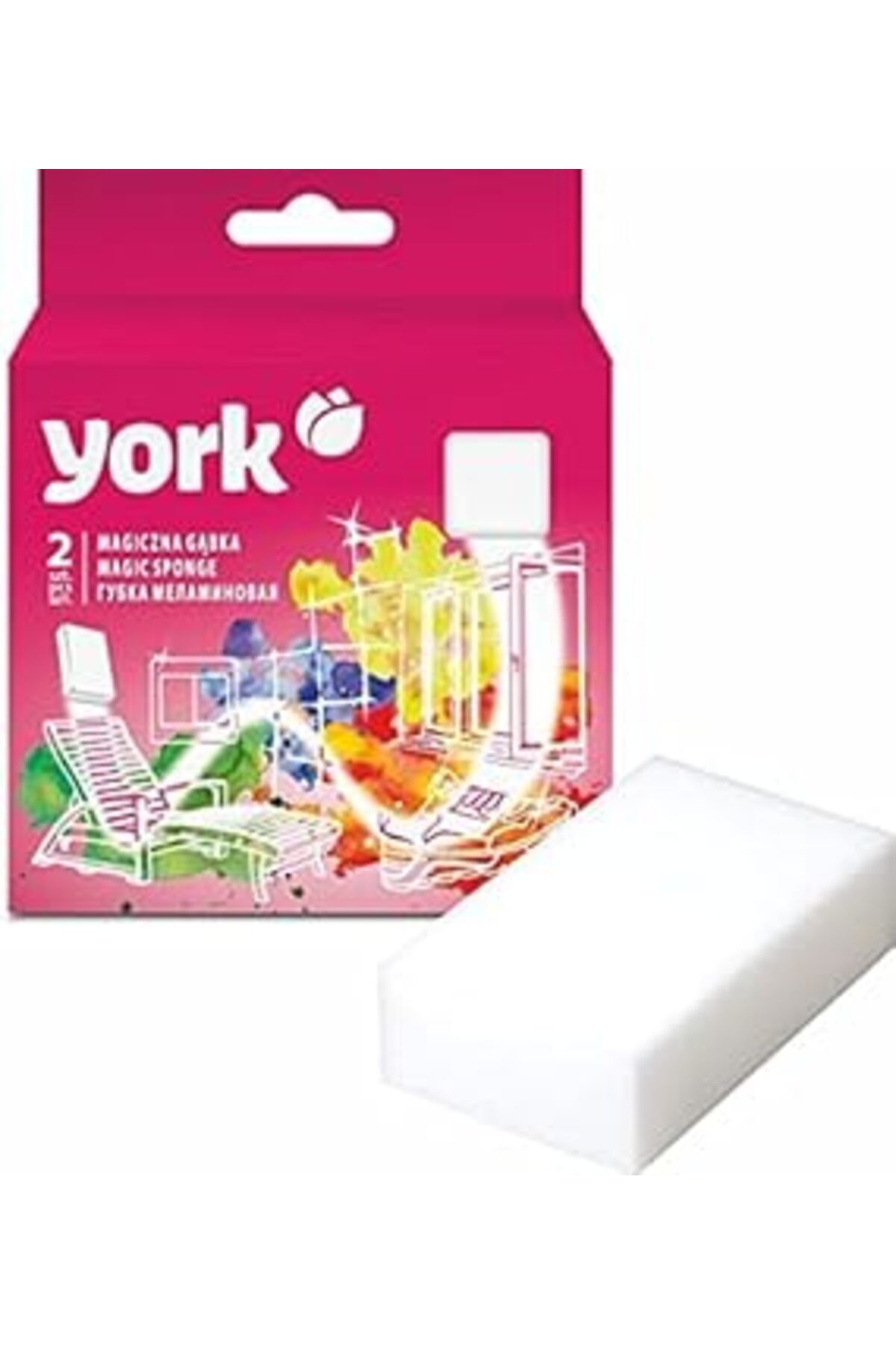 Qedii York Magic Sünger, 2'Li Set, Deterjan Içermez, Duvarlar, Mobilyalar, Ayakkabılar Için Melamin Köpük
